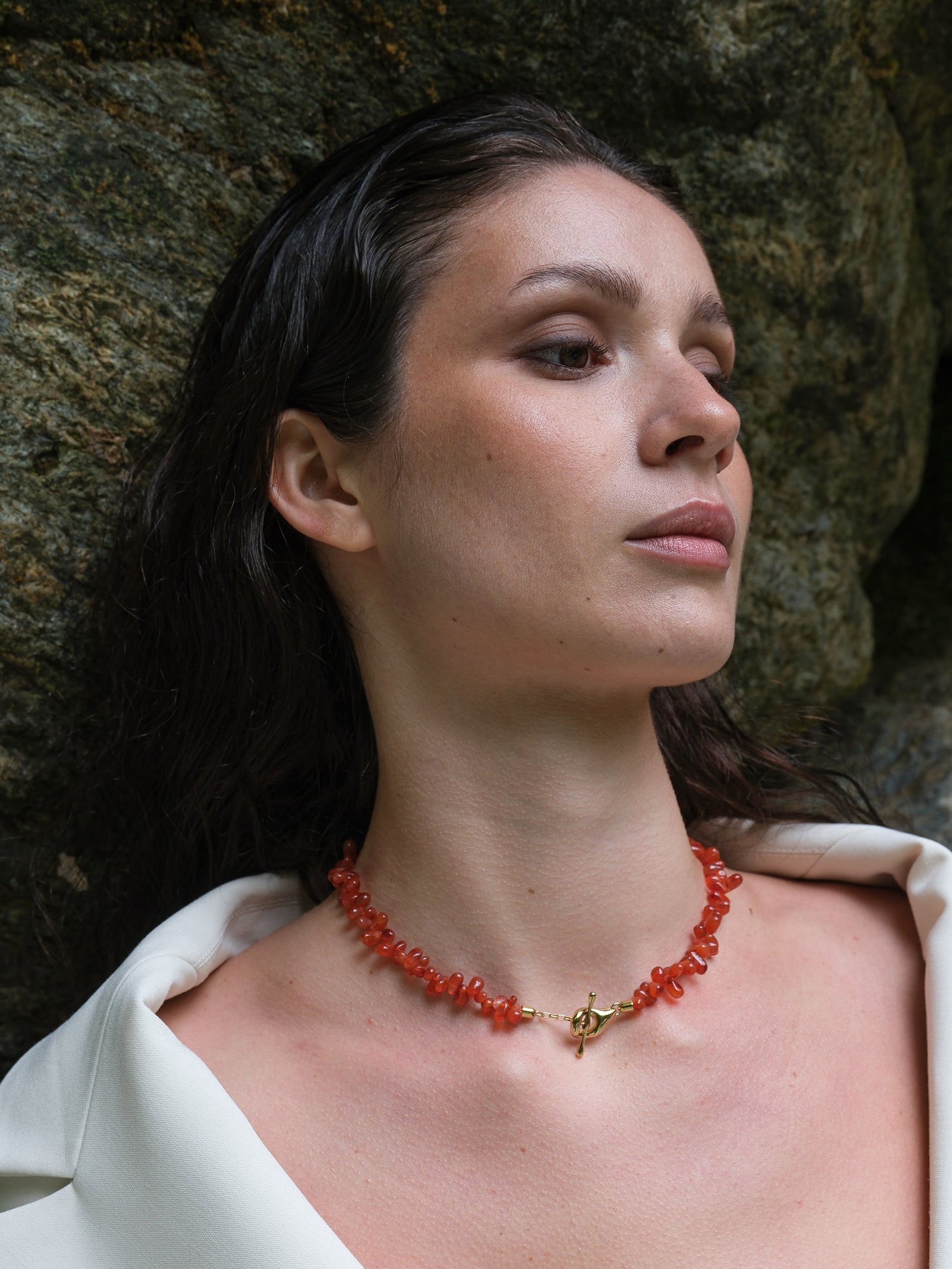 Collana pietre Corniola naturale
