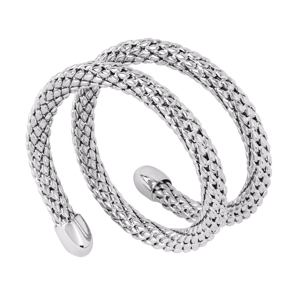 Bracciale rigido Athena tubolare squama doppio