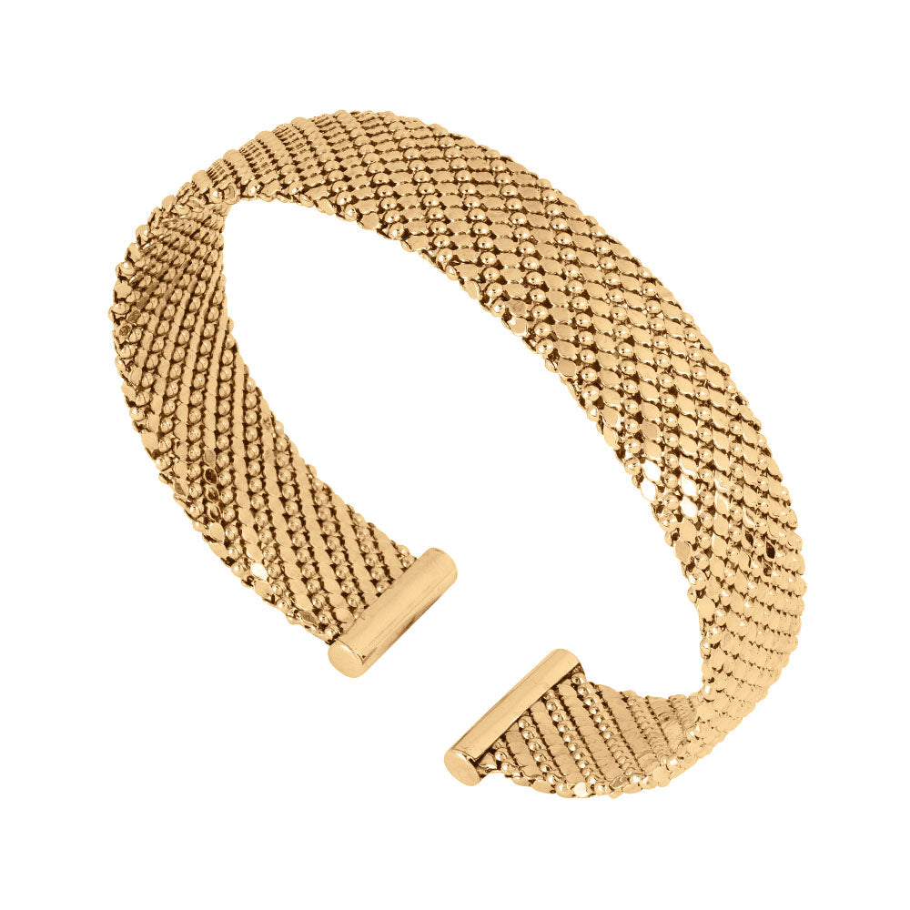 Bracciale rigido Athena schiacciato pelle di serpente