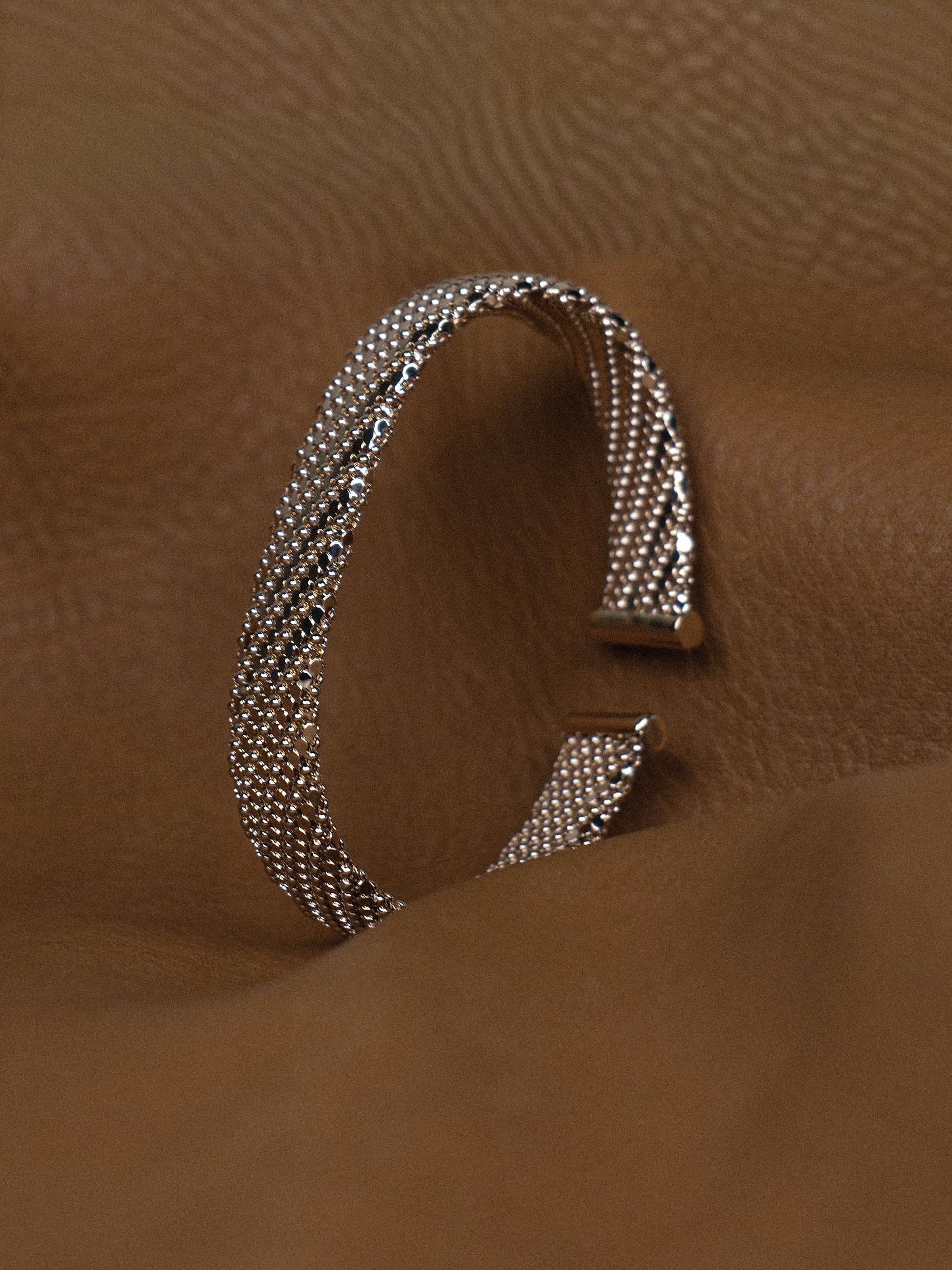 Bracciale rigido medio texture pelle di serpente