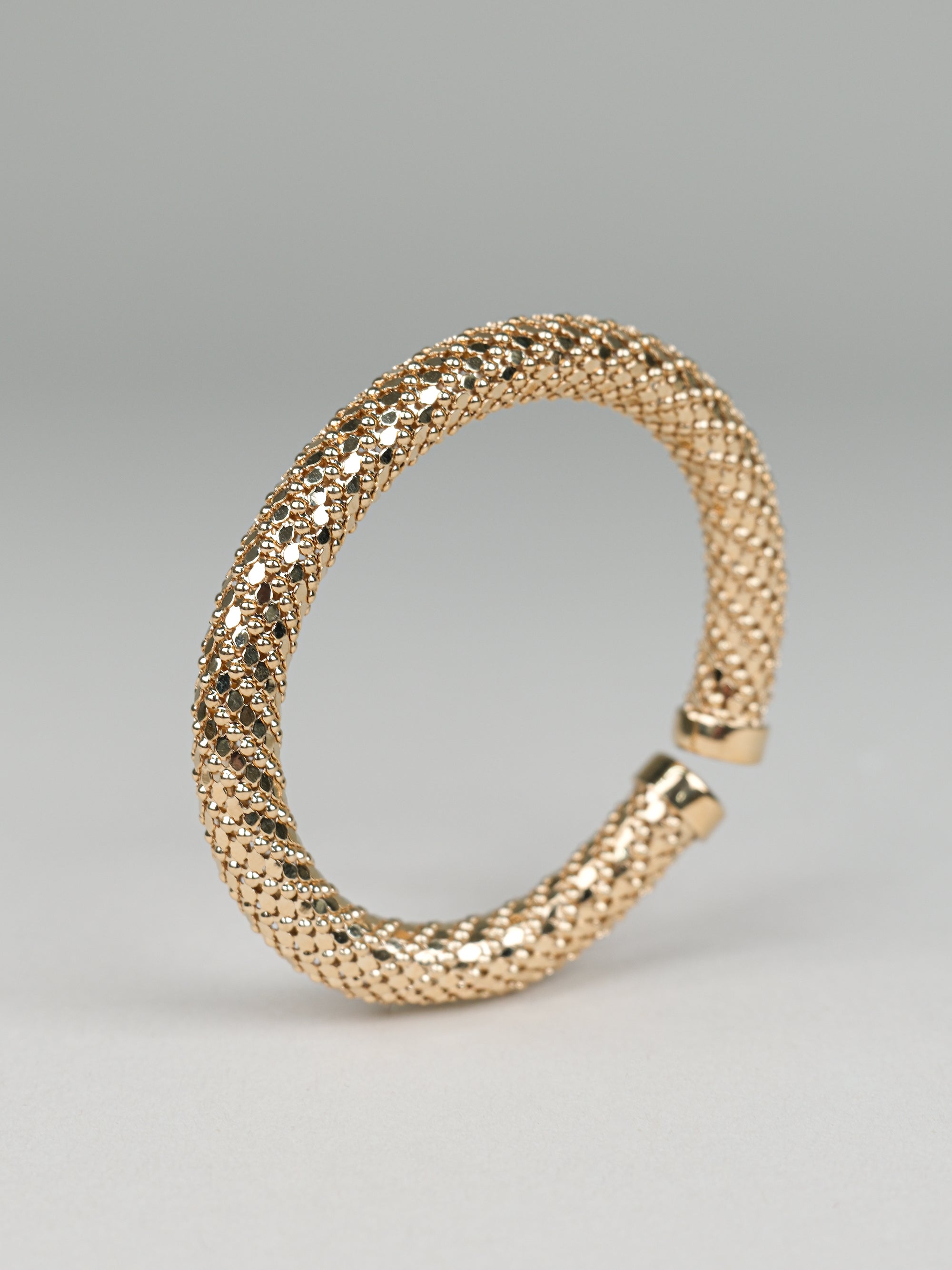 Bracciale rigido tubolare texture pelle di serpente
