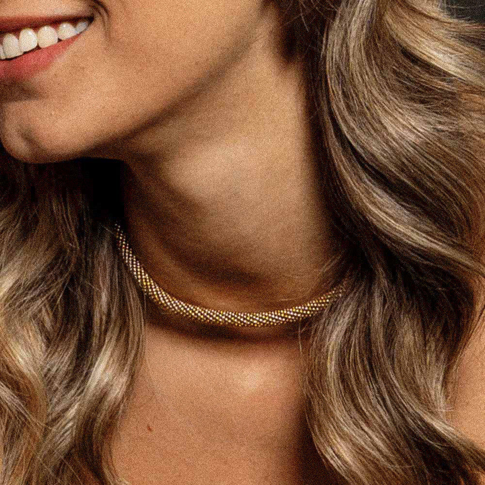 Collana maglia tubolare