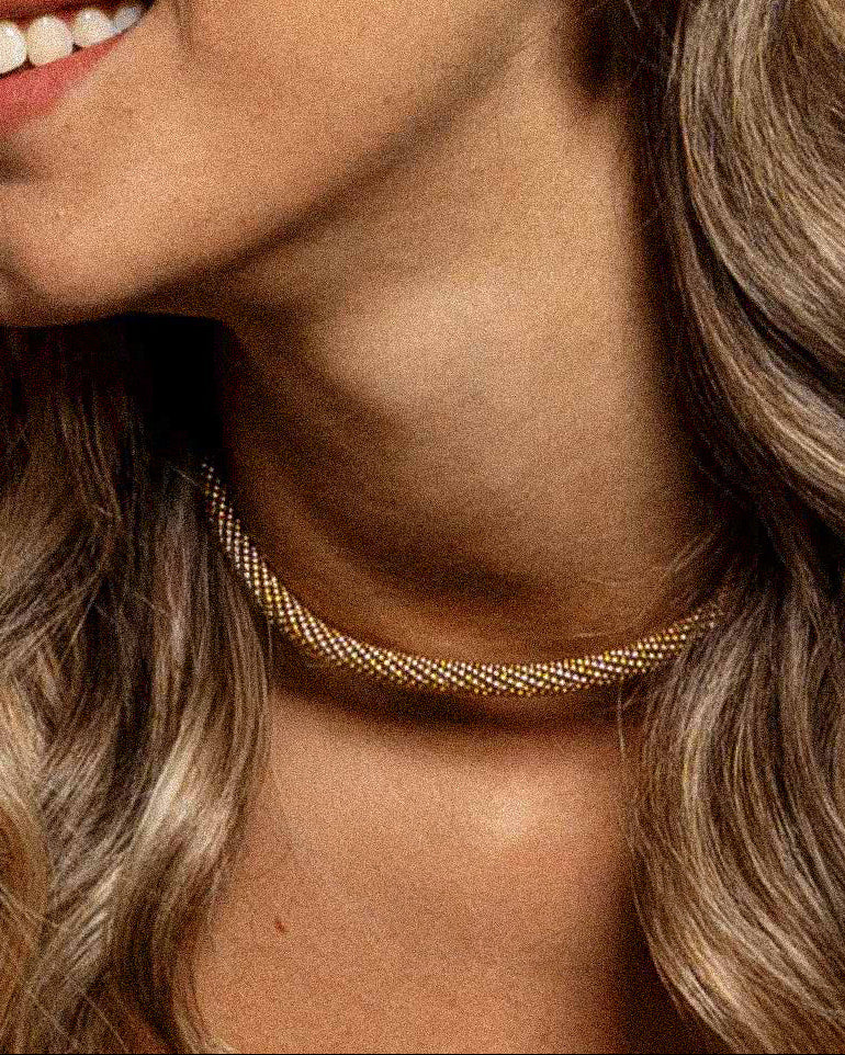 Collana maglia tubolare