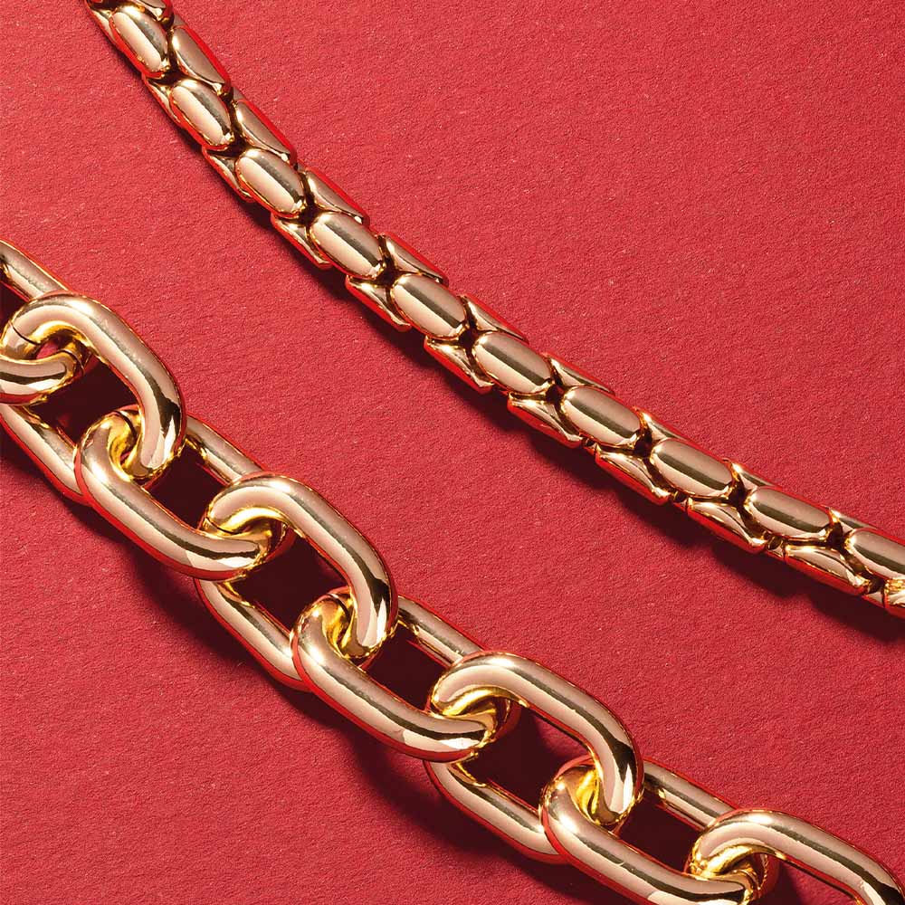 Collana Athena maglie rettangolari bold