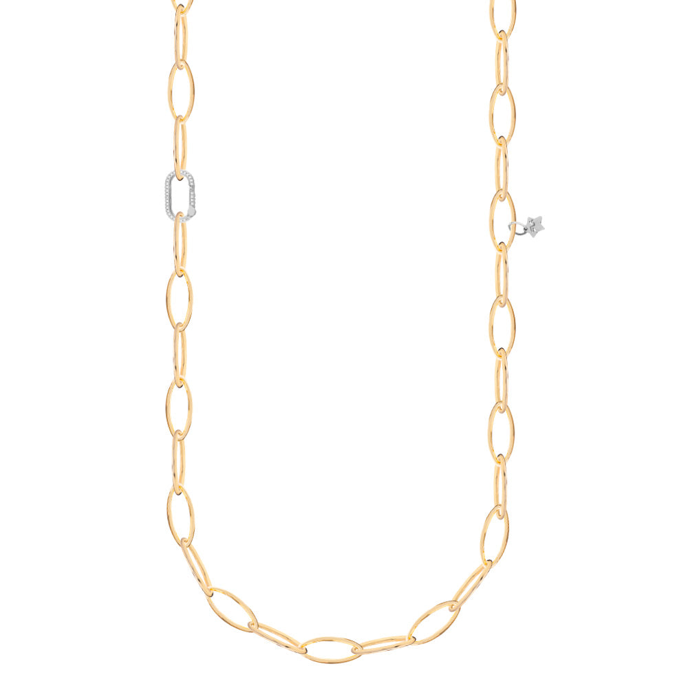 Collana lunga maglia ovale liscia