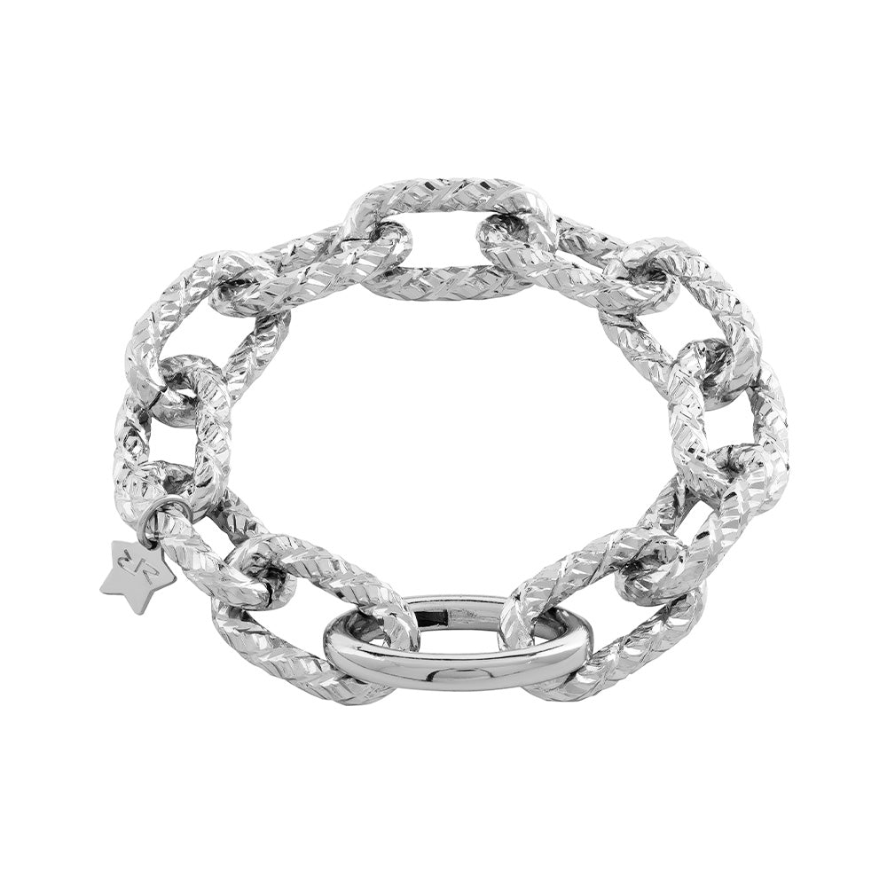 Bracciale Diva con maglie texture riflettente
