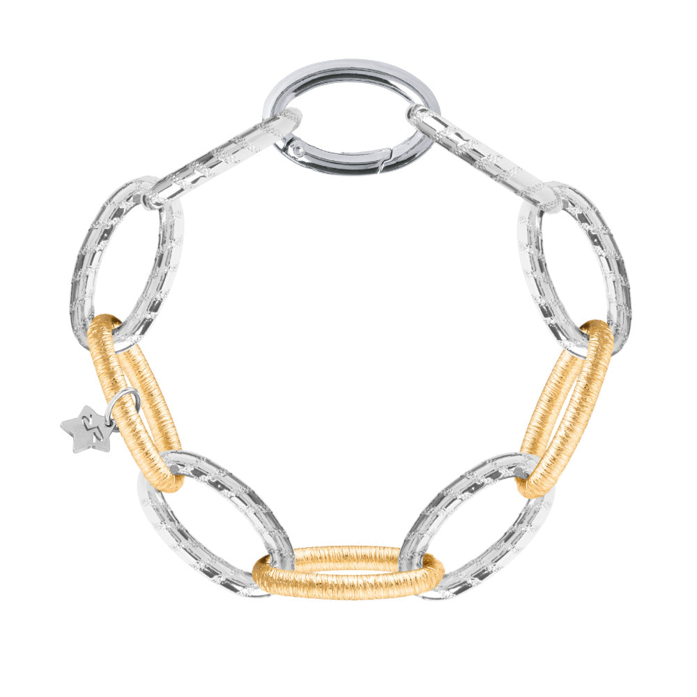 Bracciale con catena mix bicolore