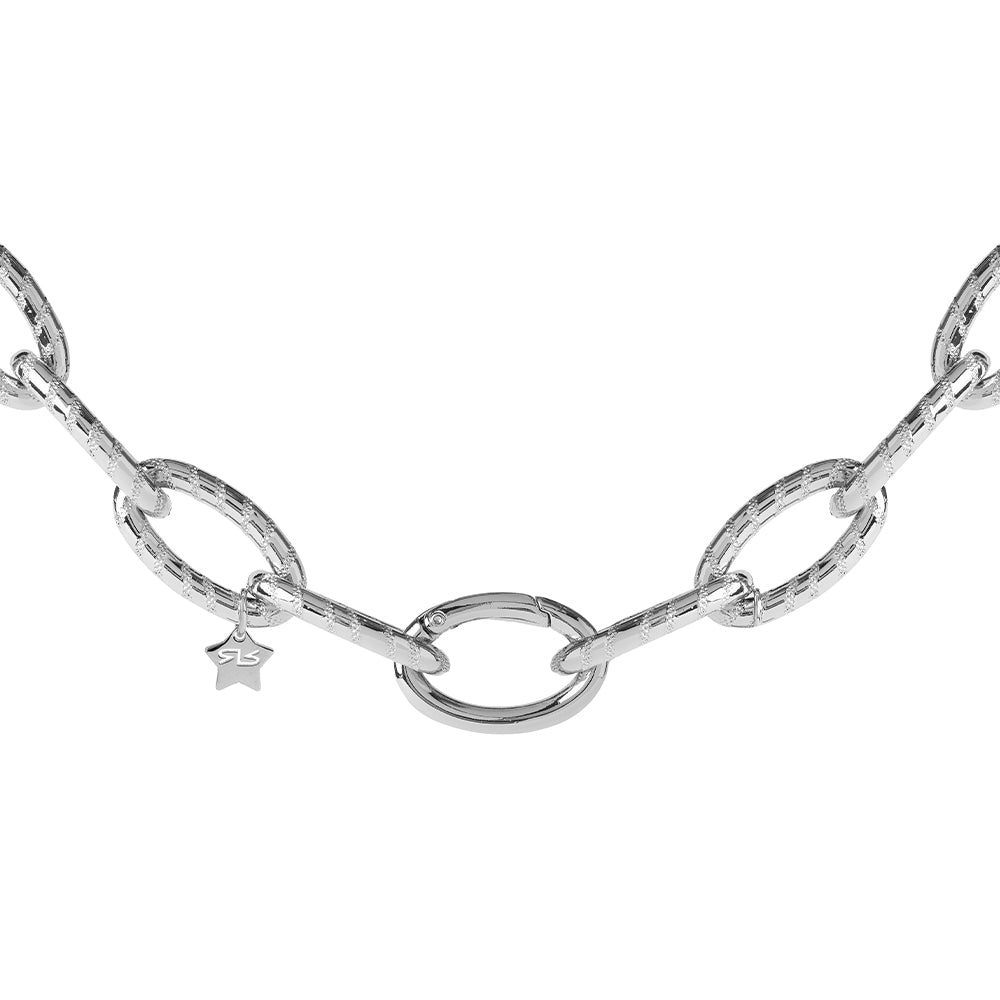 Collana Diva con maglie texture diamantata