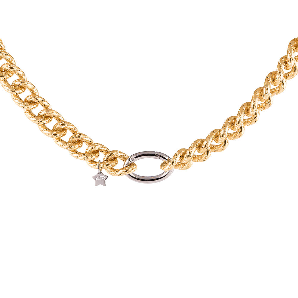 Collana Diva con maglie groumette texturizzate