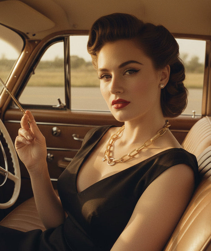 Collana Diva con maglia texturizzata