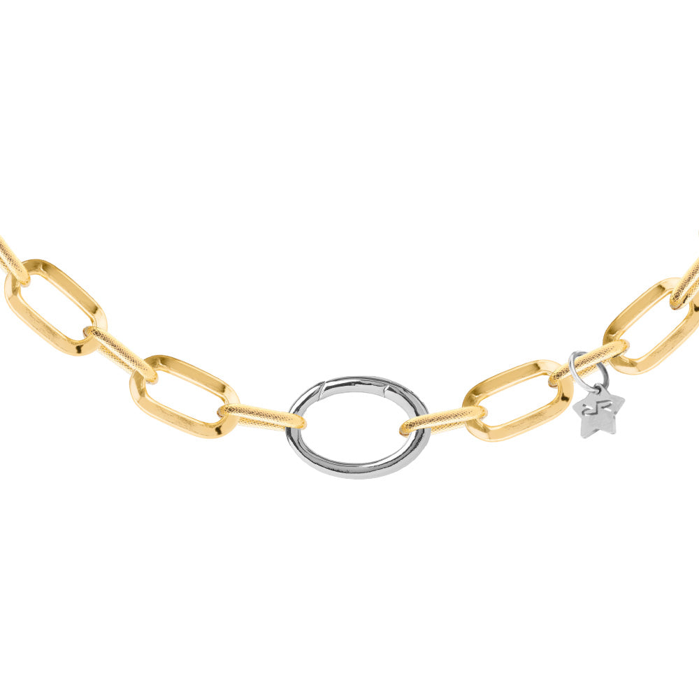 Collana maglia mix diamantata