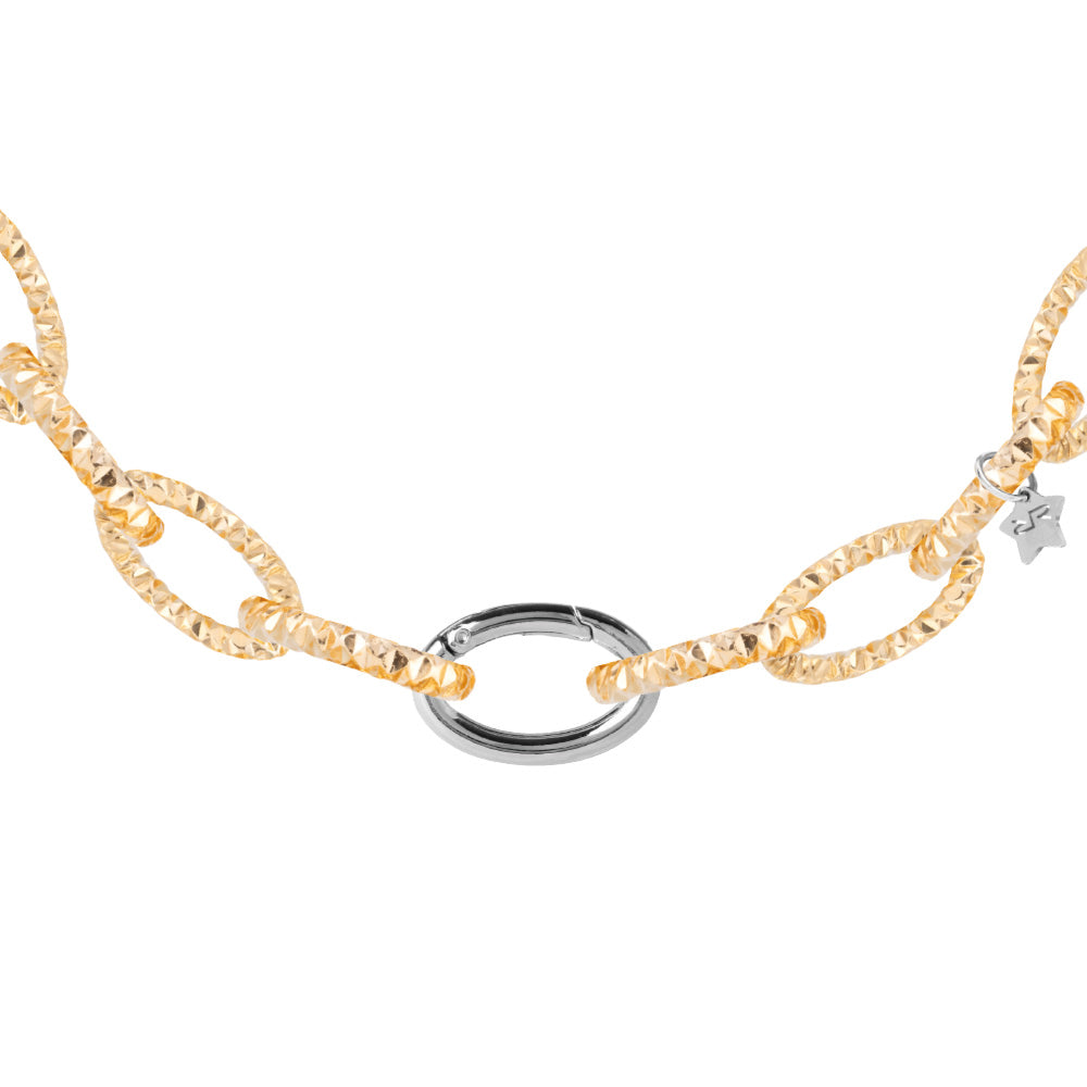 Collana maglia diamantata grande