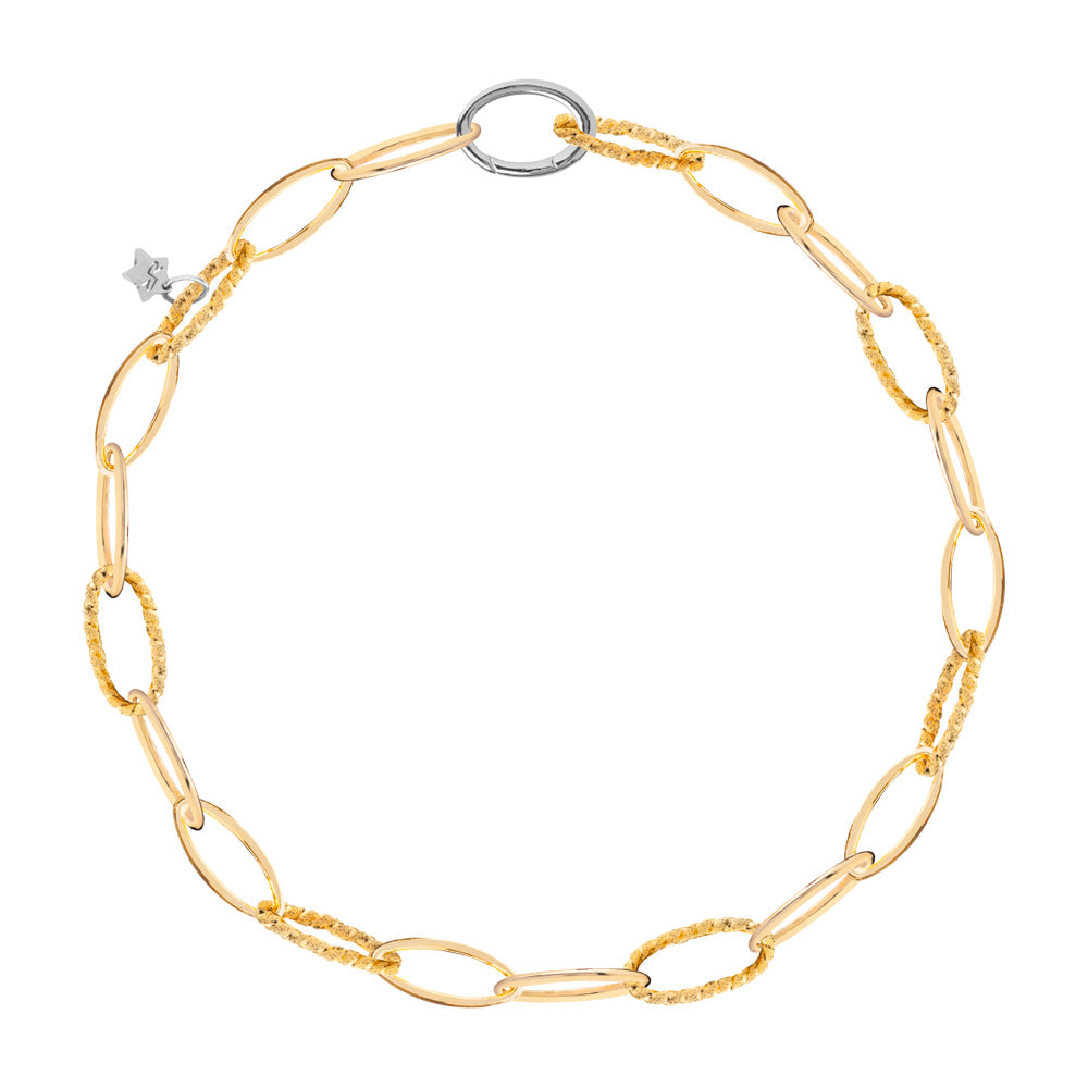 Collana maglia ovale mix