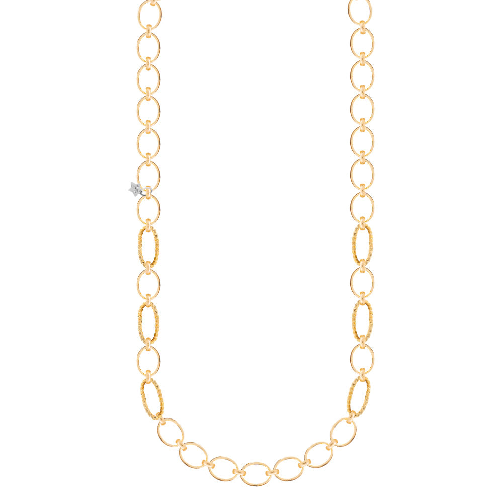 Collana lunga maglia diamantata mix