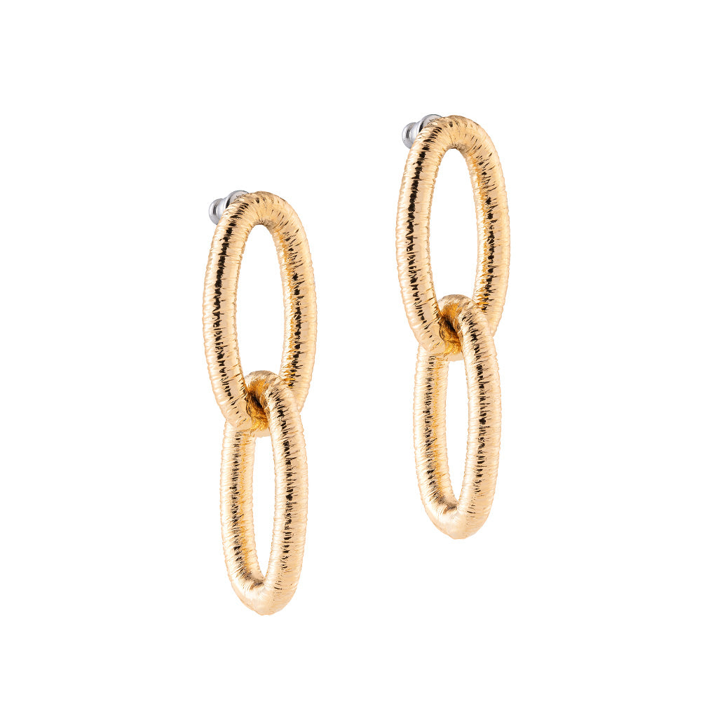 OrecchinI Diva doppia maglia rigata