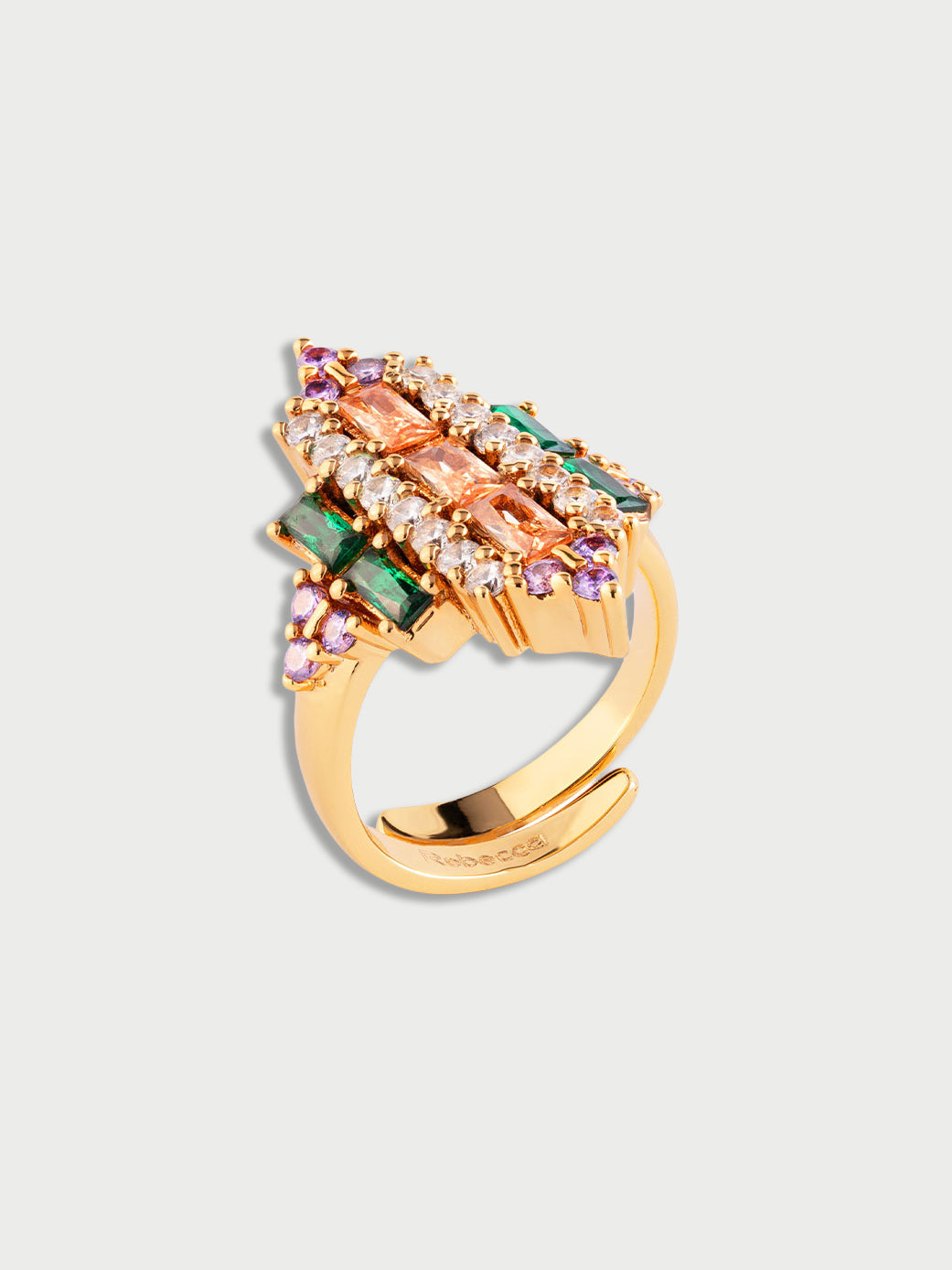 Anello con pietre colorate