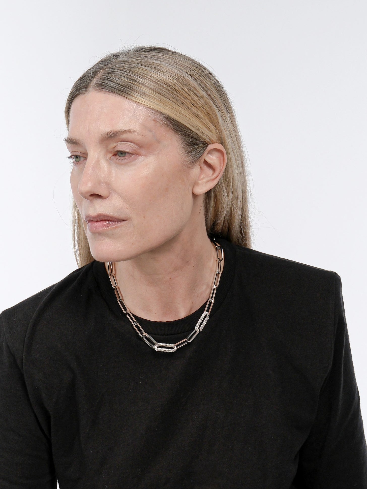 Collana maglie Cult pavè twin