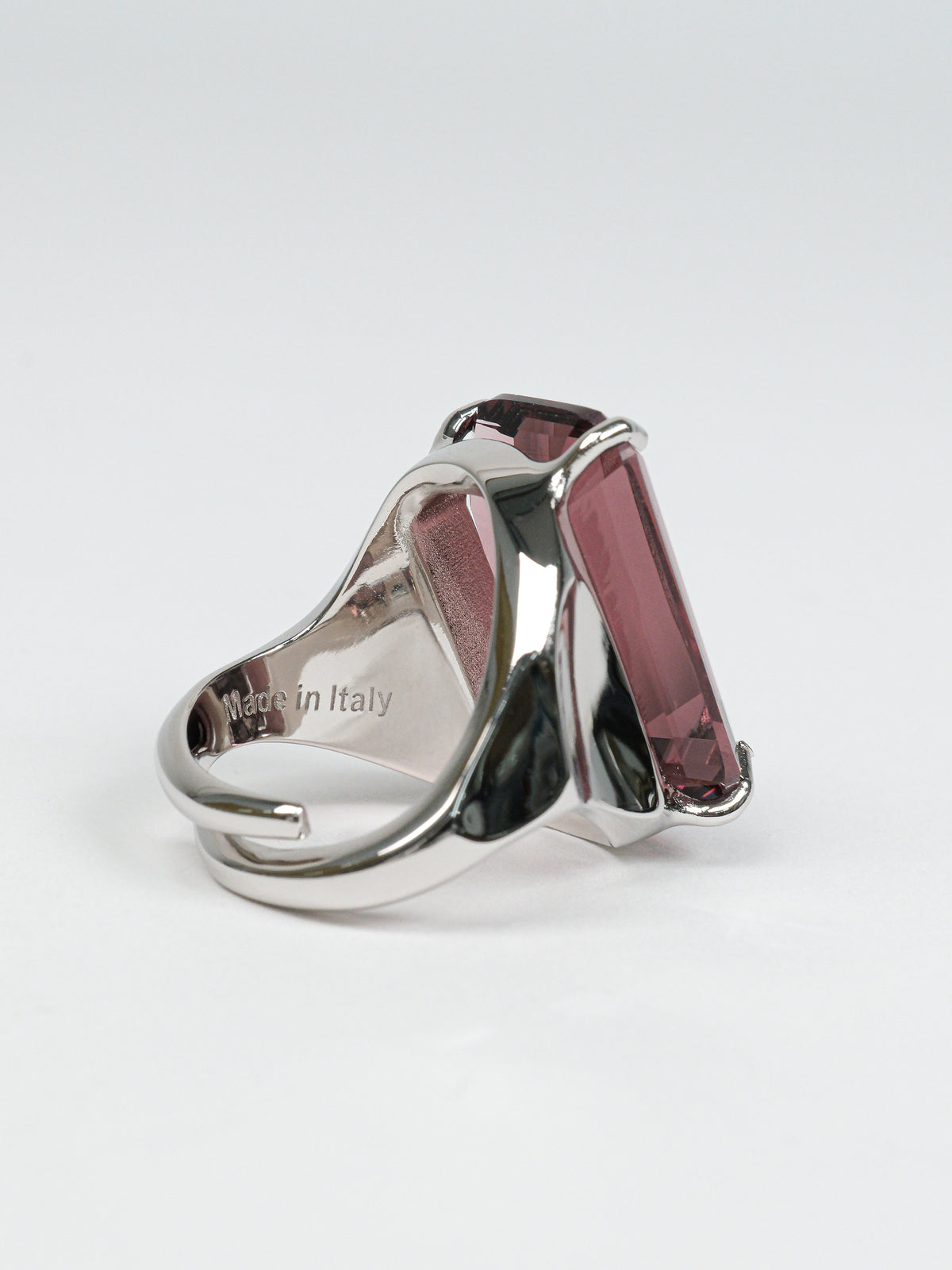 Anello slamato pietra grande