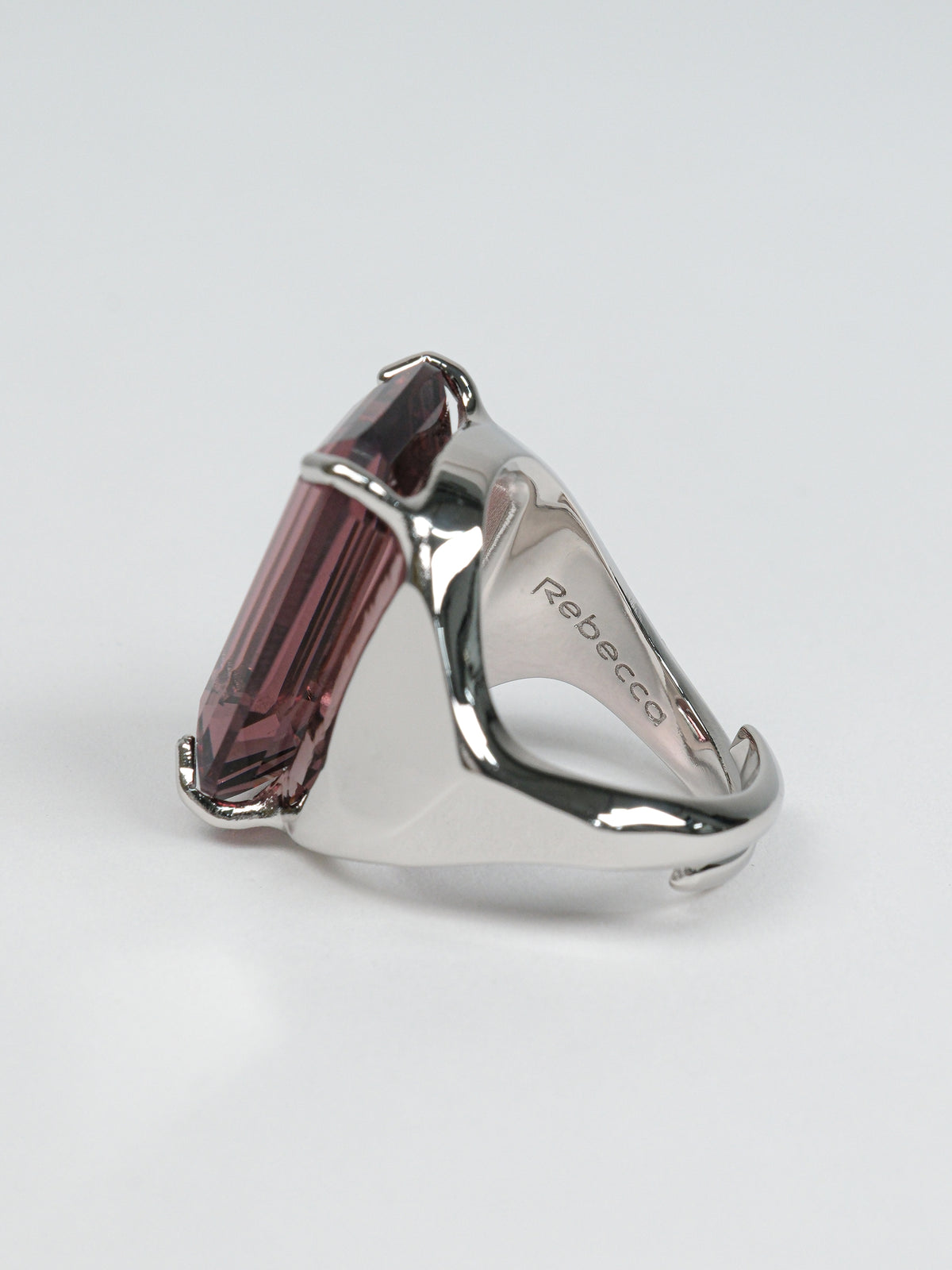 Anello slamato pietra grande