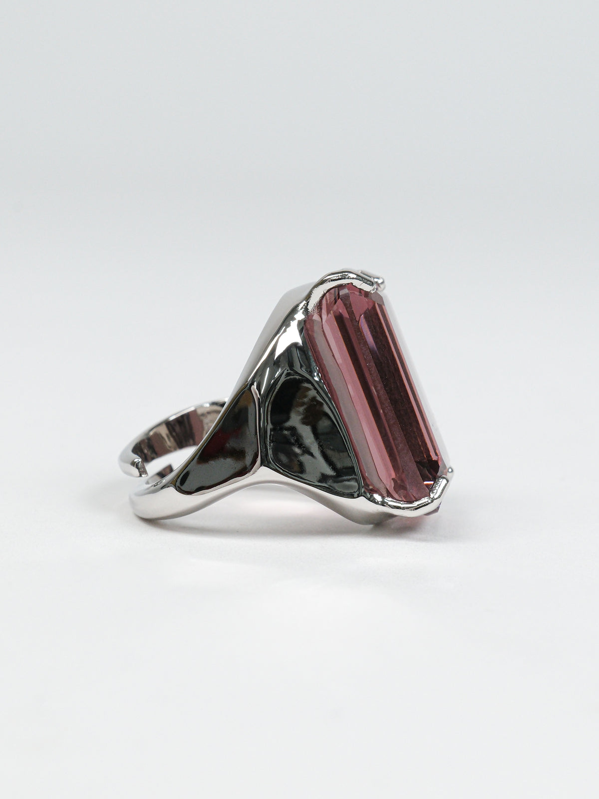 Anello slamato pietra grande