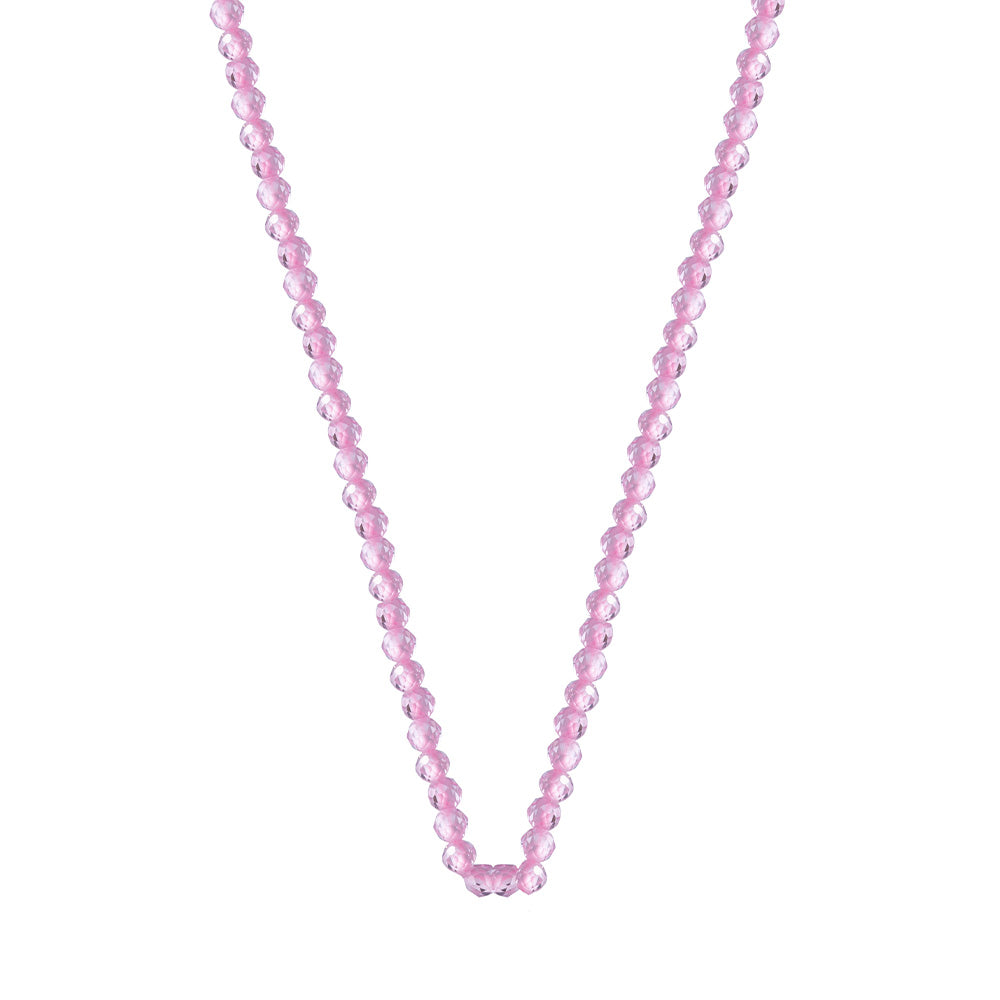 Collana My World con pietre rosa