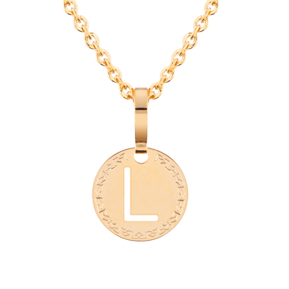 Collana con iniziale gialla piccola