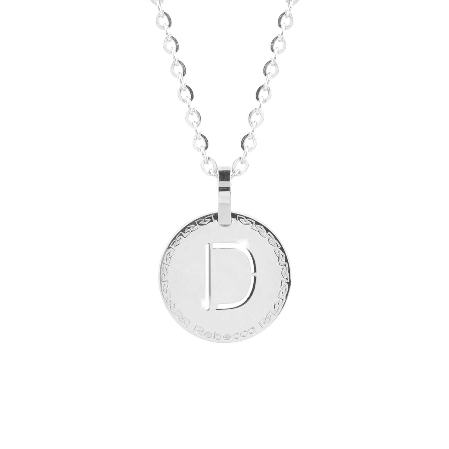 Collana con iniziale bianca media