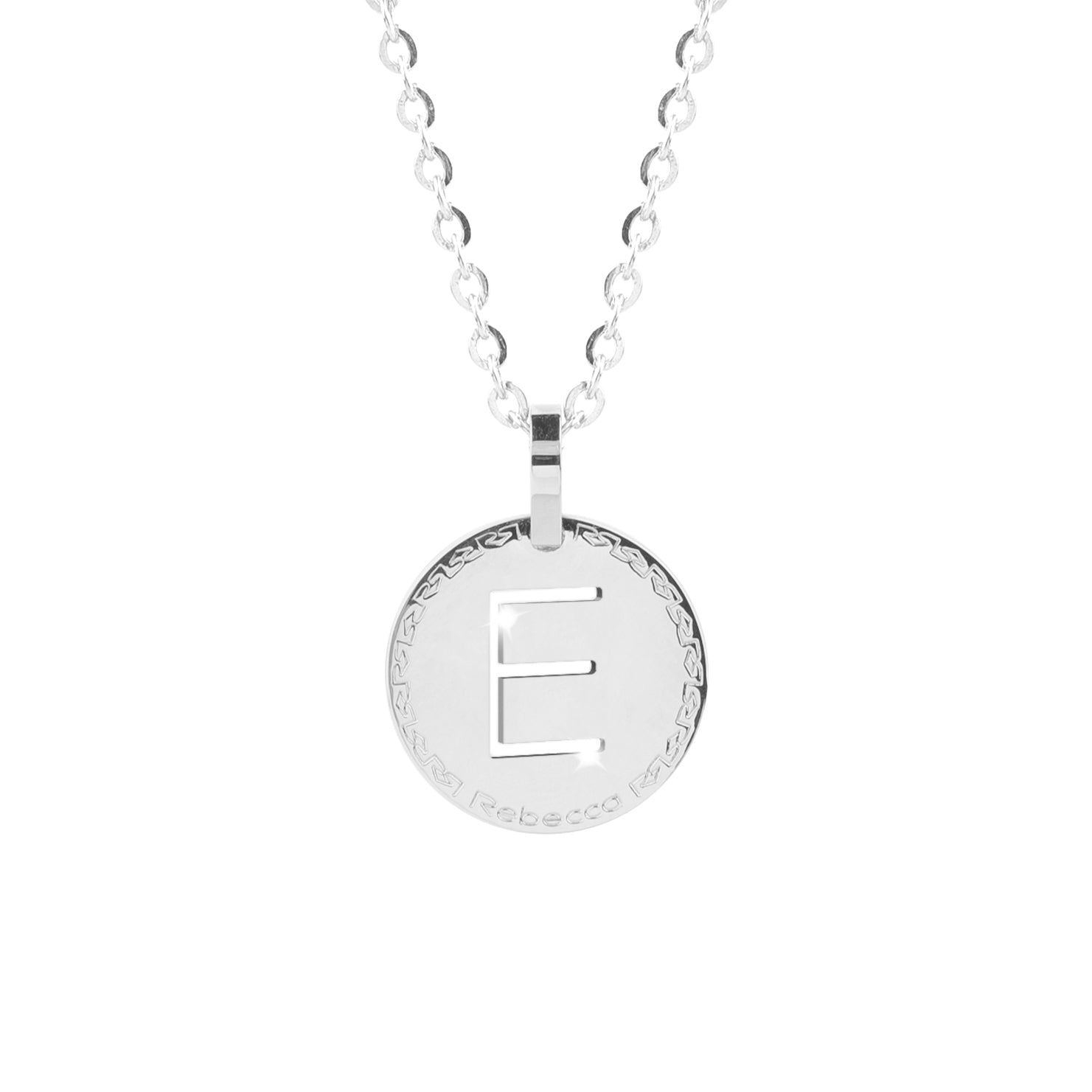 Collana con iniziale bianca media