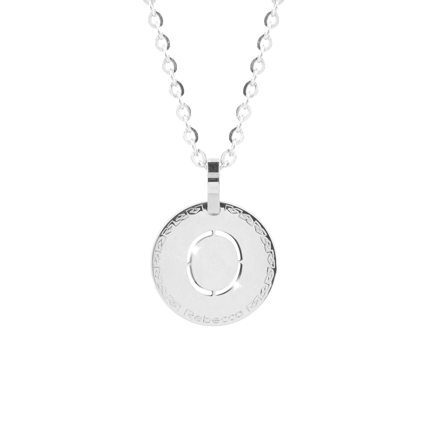 Collana con iniziale bianca media