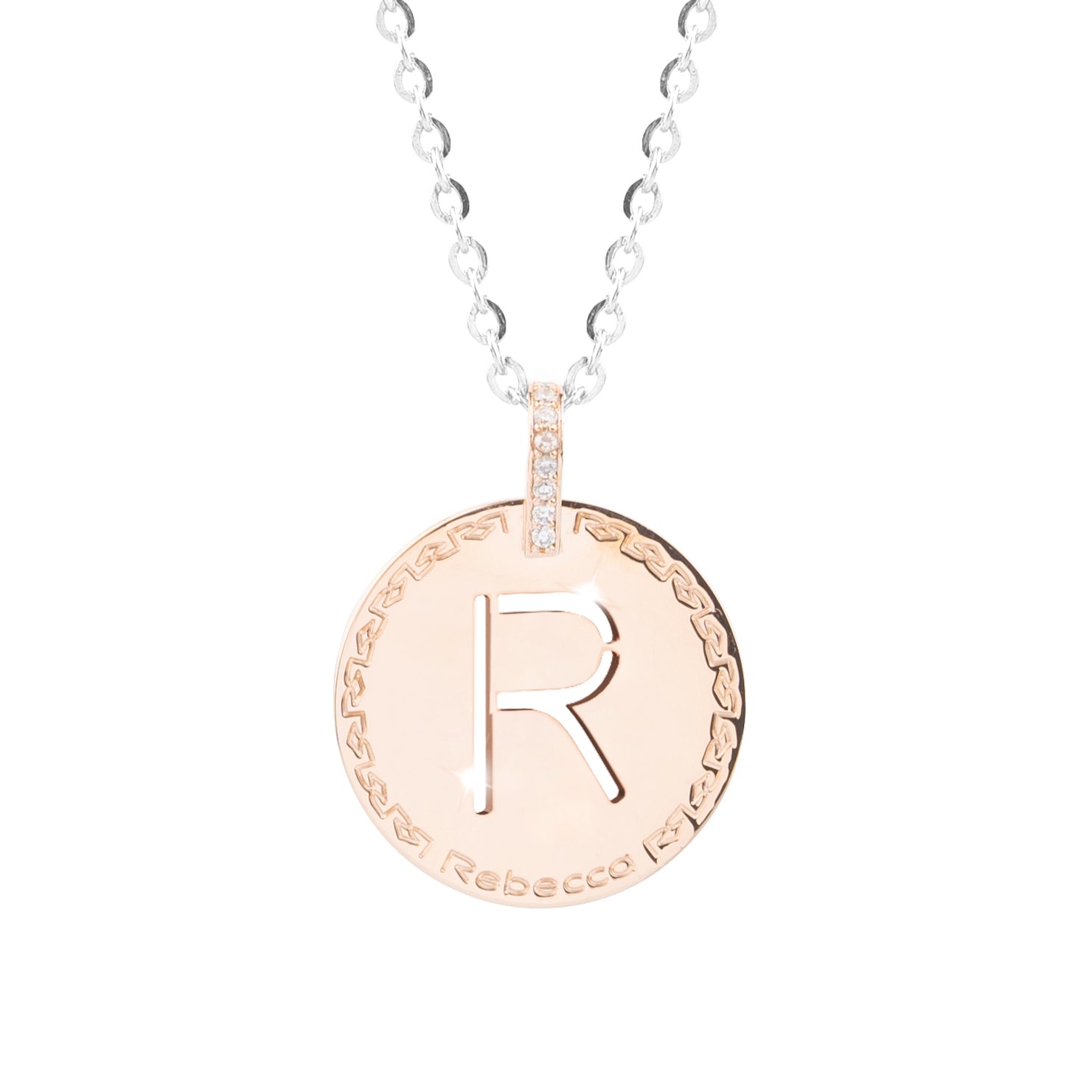 Collana My World con lettera pendente e zirconi