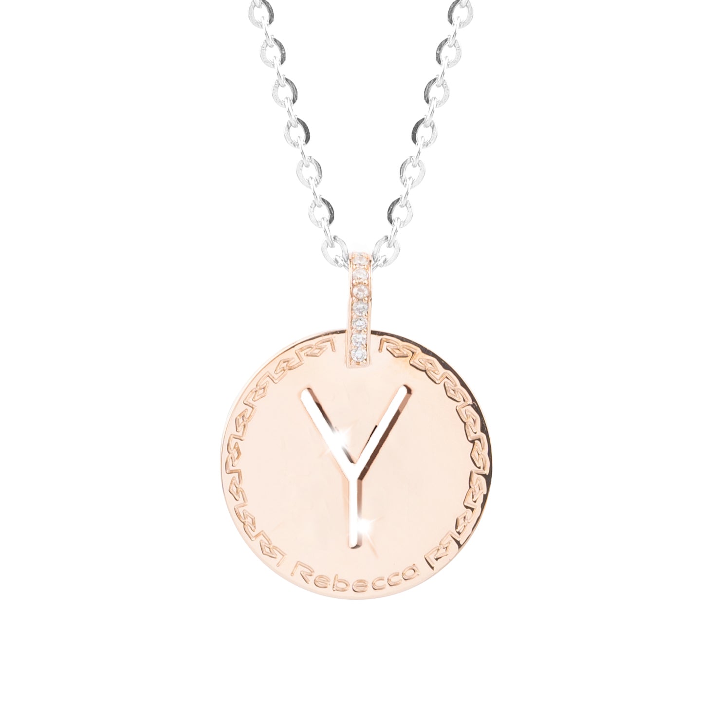 Collana My World con lettera pendente e zirconi