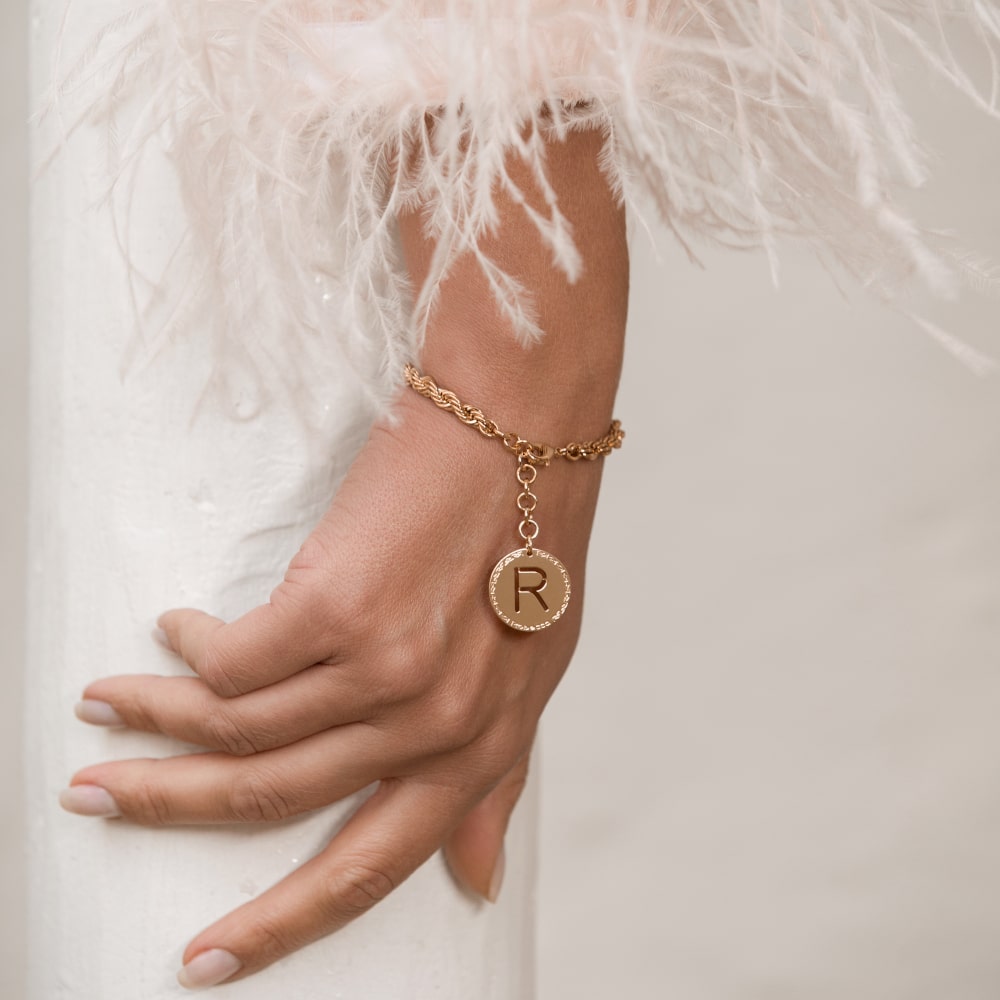 Bracciale My World con lettera pendente