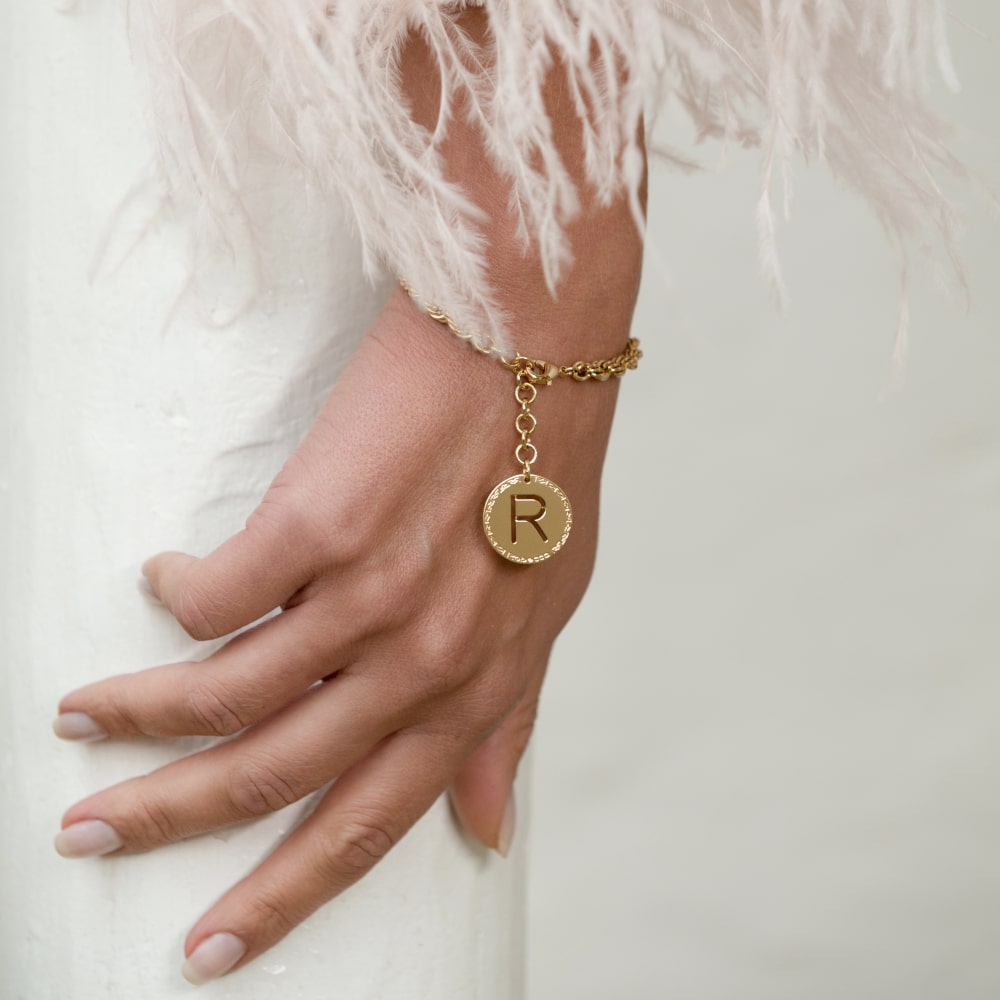 Bracciale My World con lettera pendente