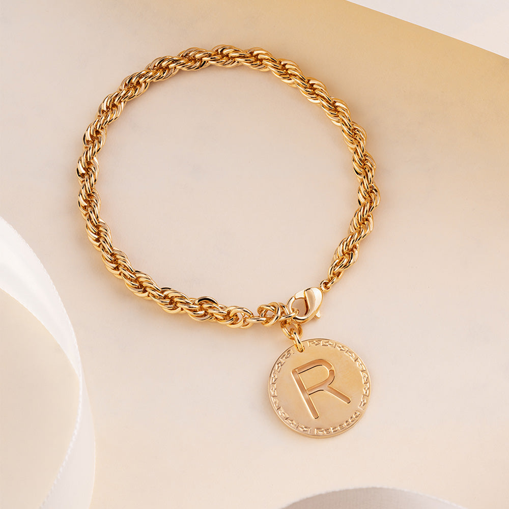 Bracciale My World con lettera pendente