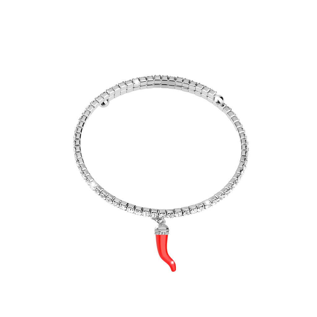 Bracciale MyWorld con cristalli colorati e charm a corno