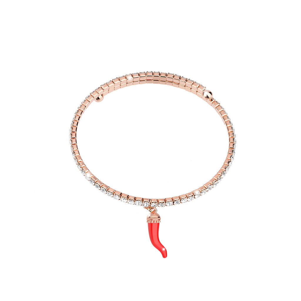 Bracciale MyWorld con cristalli colorati e charm a corno