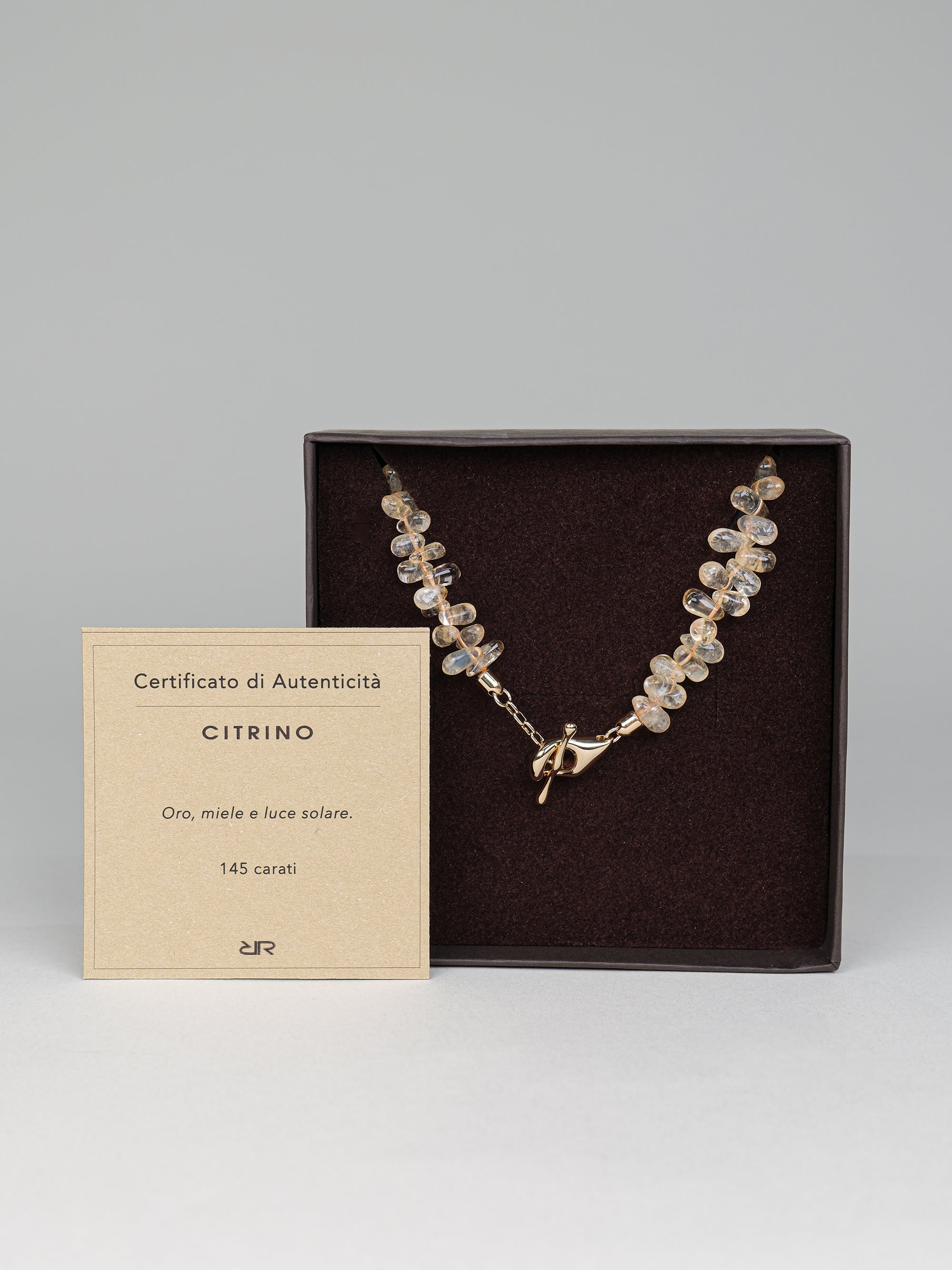 Collana pietre Citrino naturale