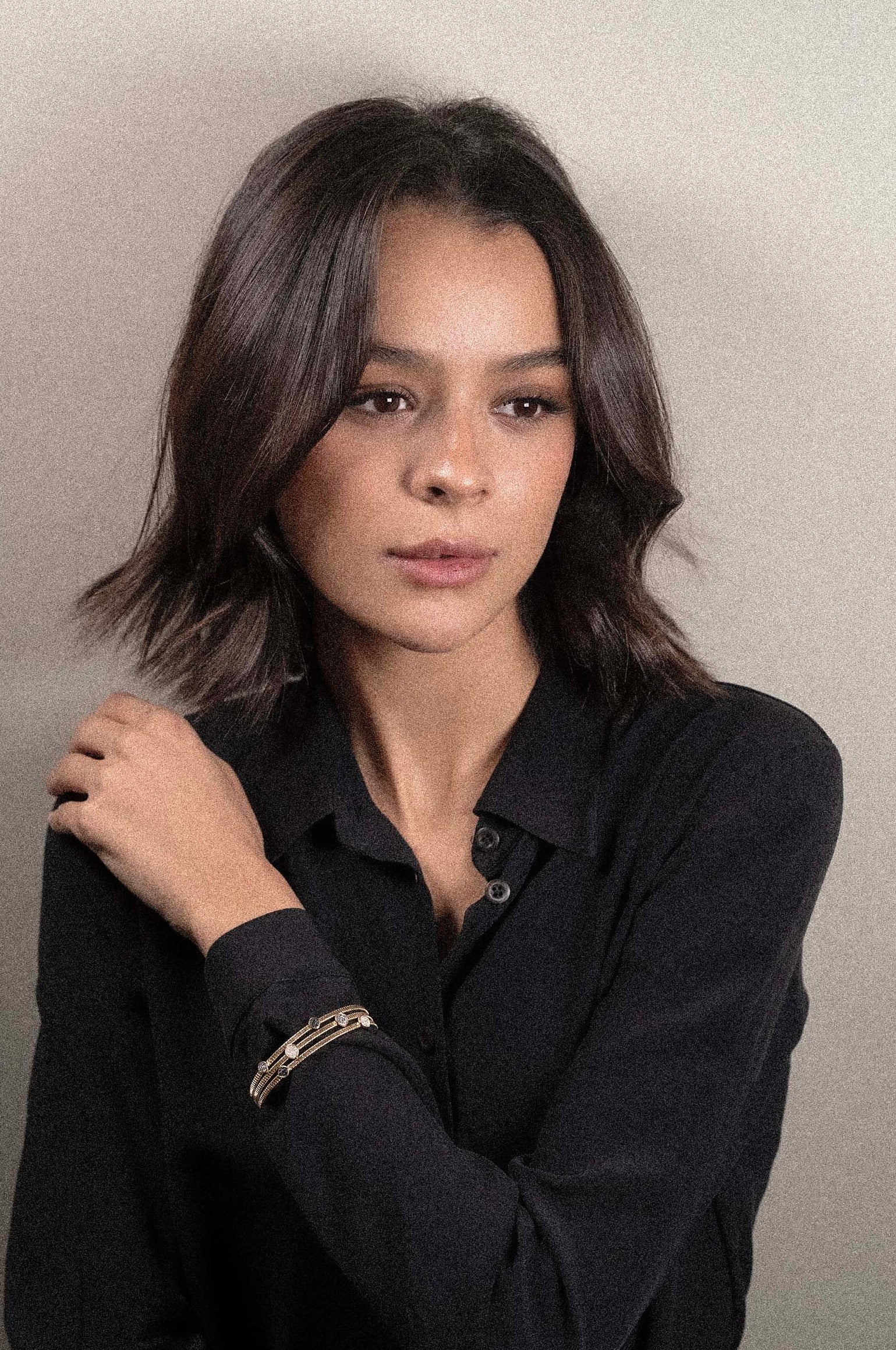 Bracciale a tre fasce e polvere di diamanti