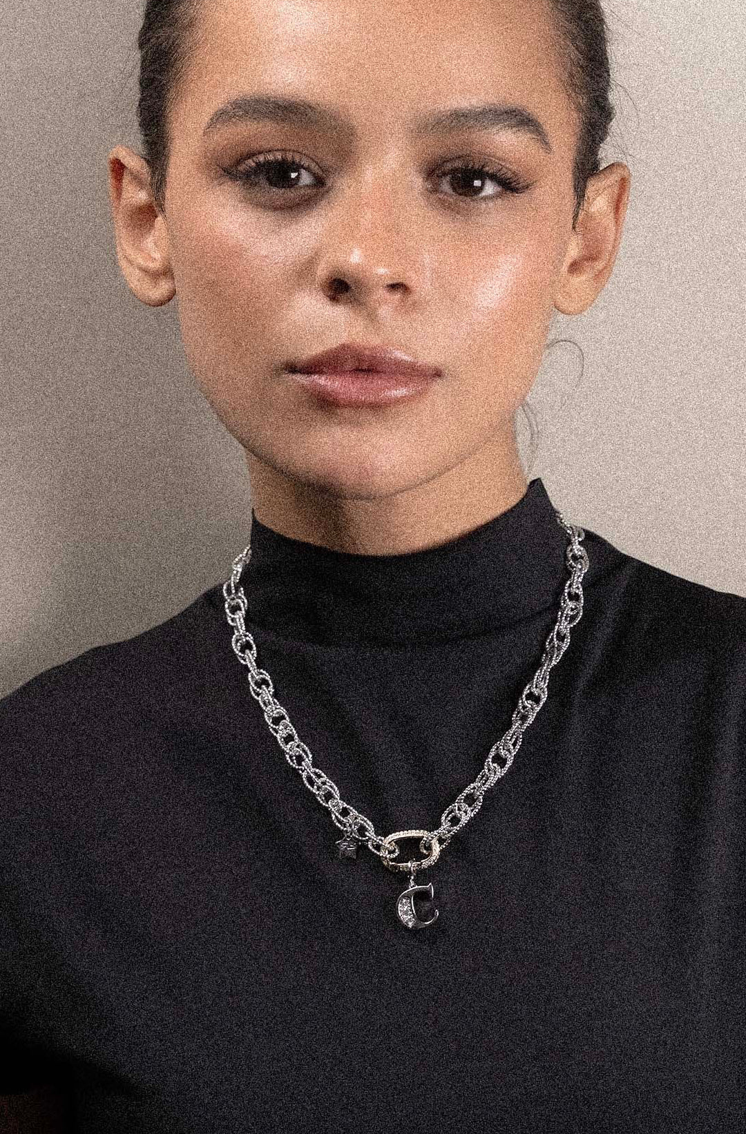 Collana maglia diamantata