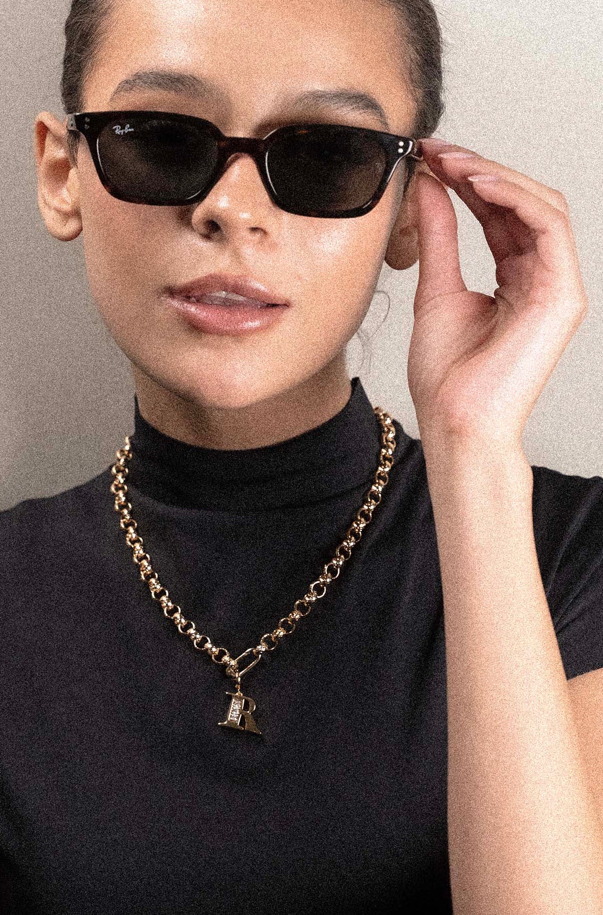 Collana maglia tonda ribattuta