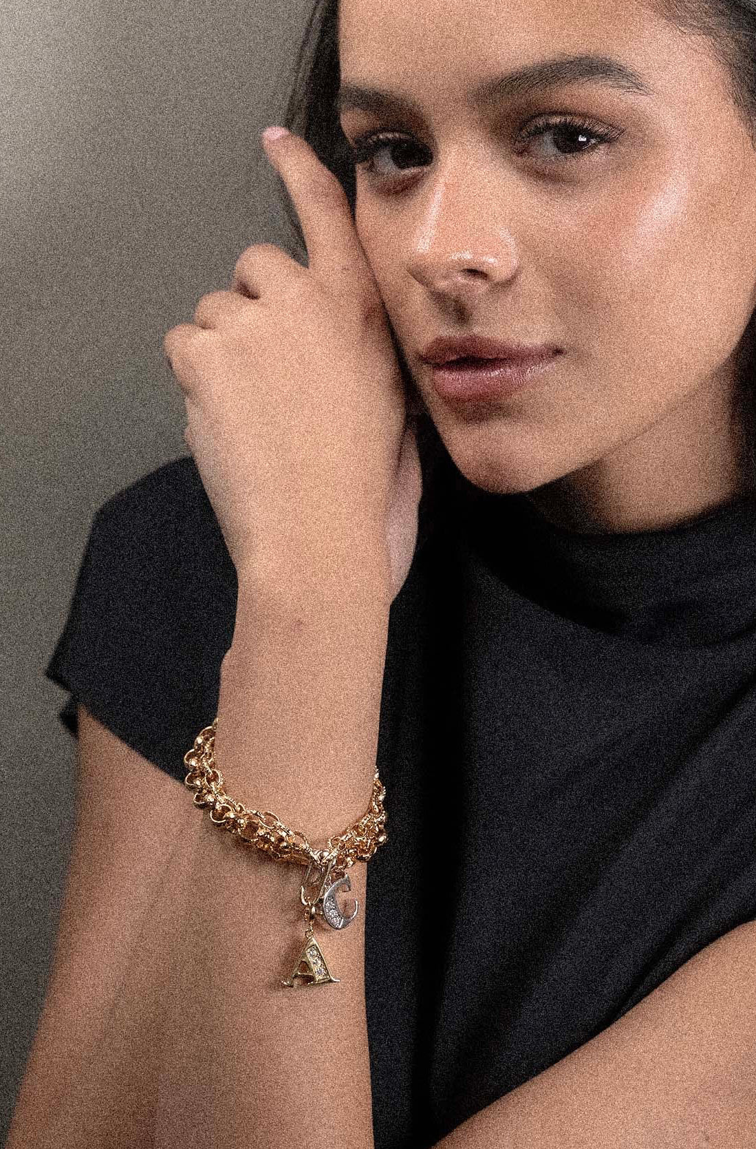 Charm iniziale trilogy bianco