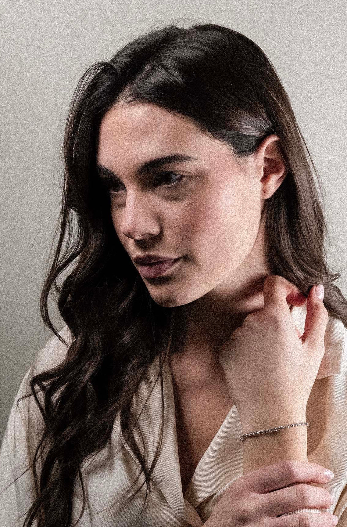 Bracciale con zirconi bianchi