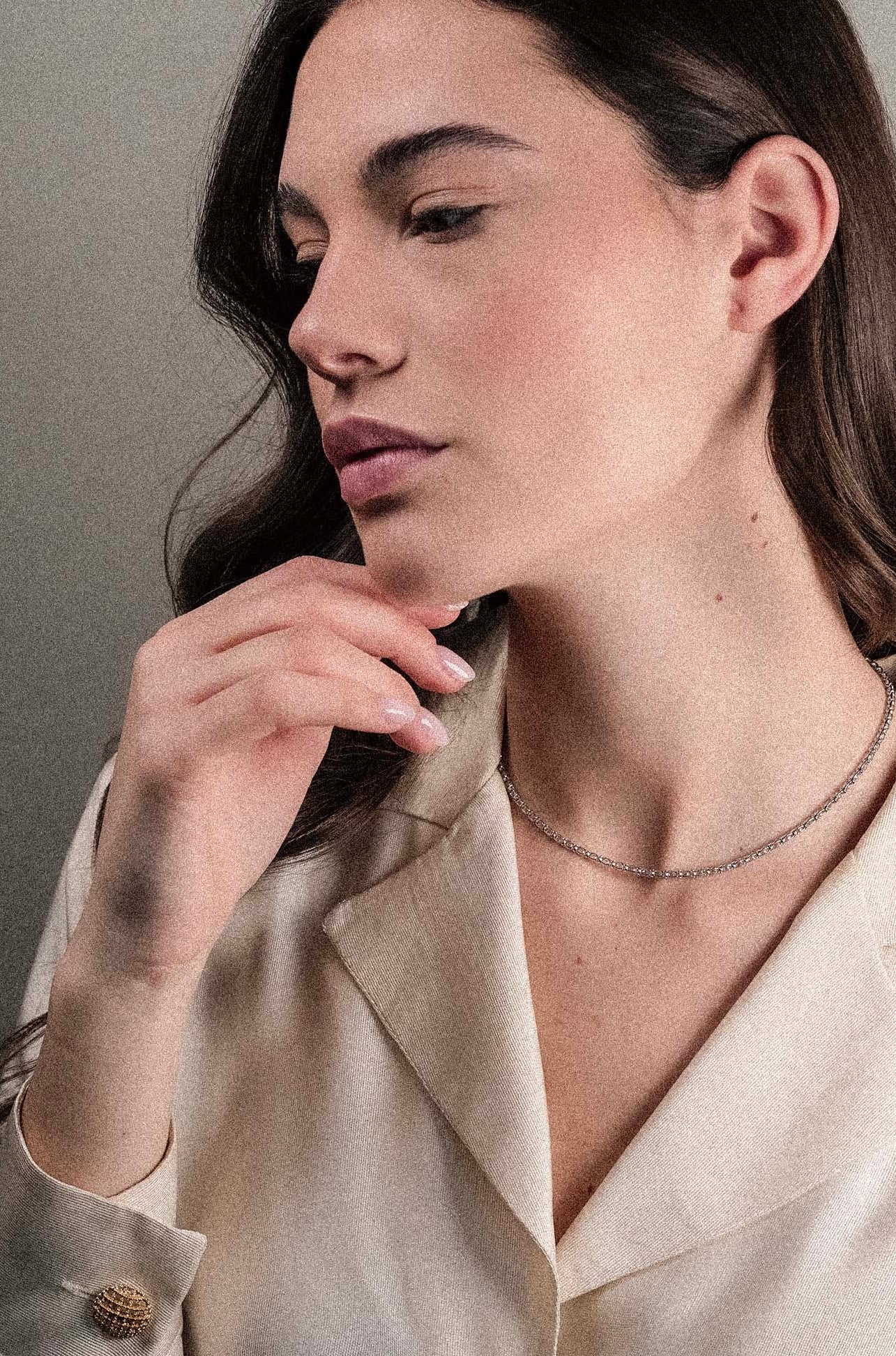 Collana con zirconi bianchi