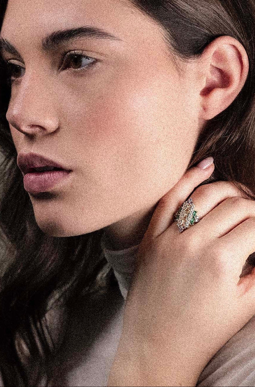 Anello Judith con pietre colorate