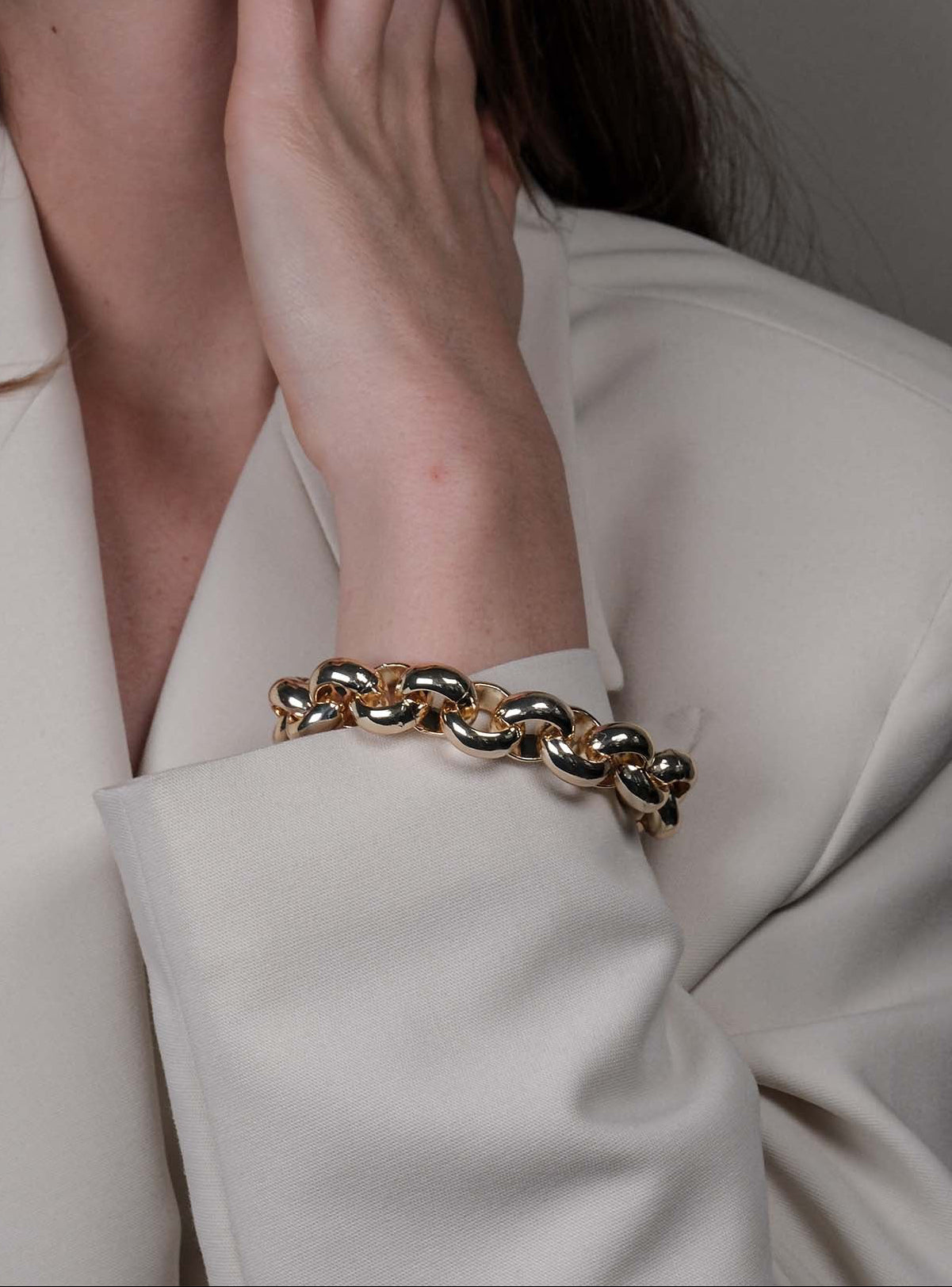 Bracciale Diva catena rolò bombata