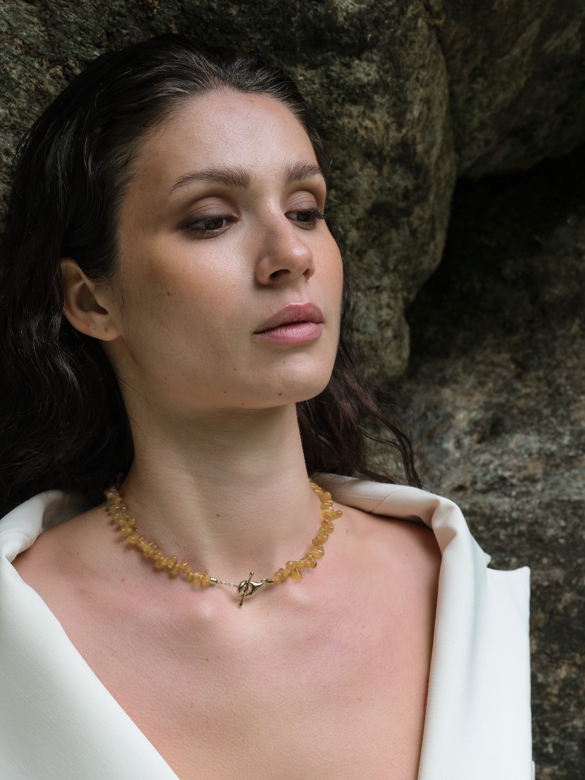 Collana pietre Citrino naturale