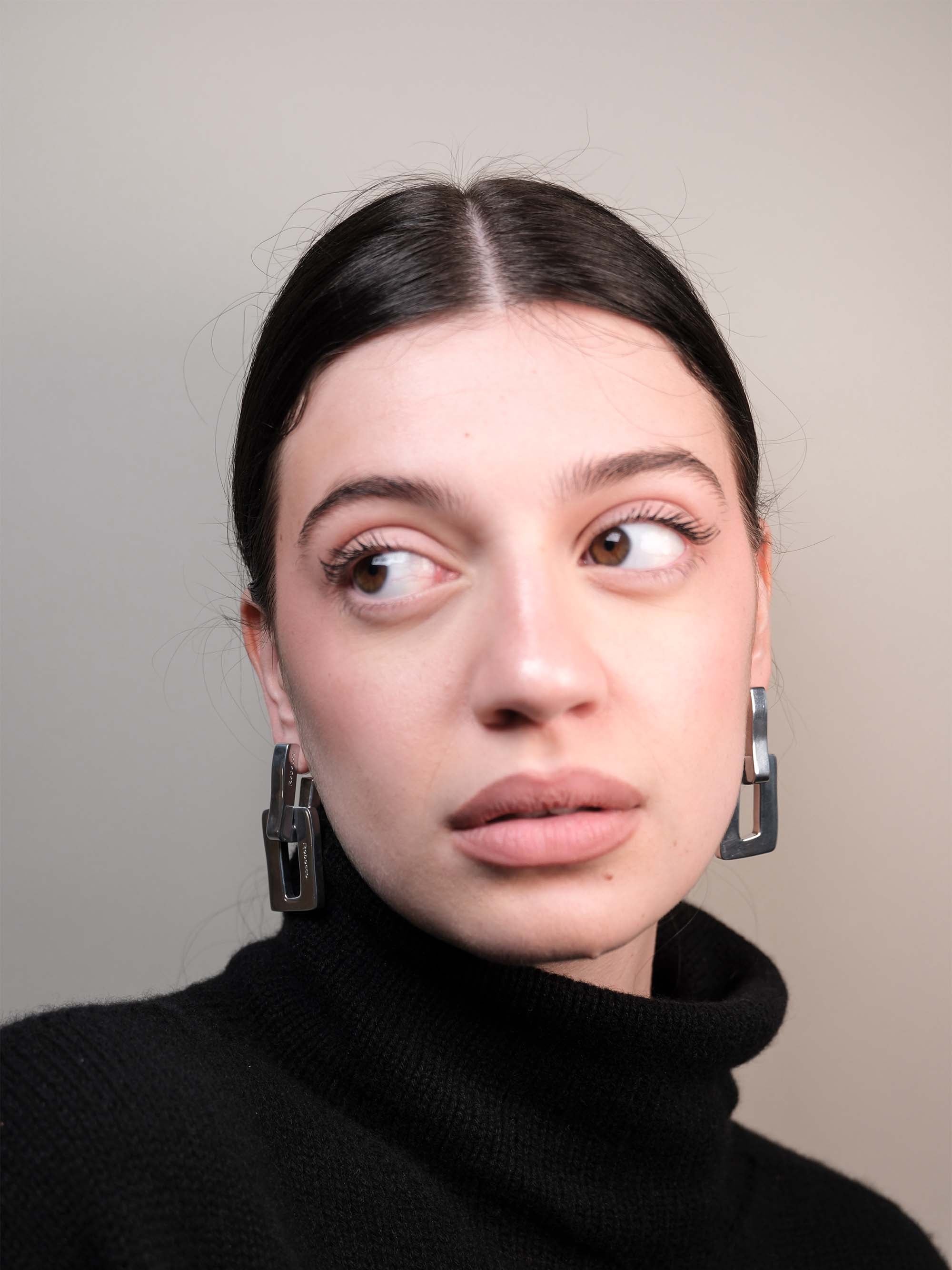 Orecchini pendenti rettangolo irregolare