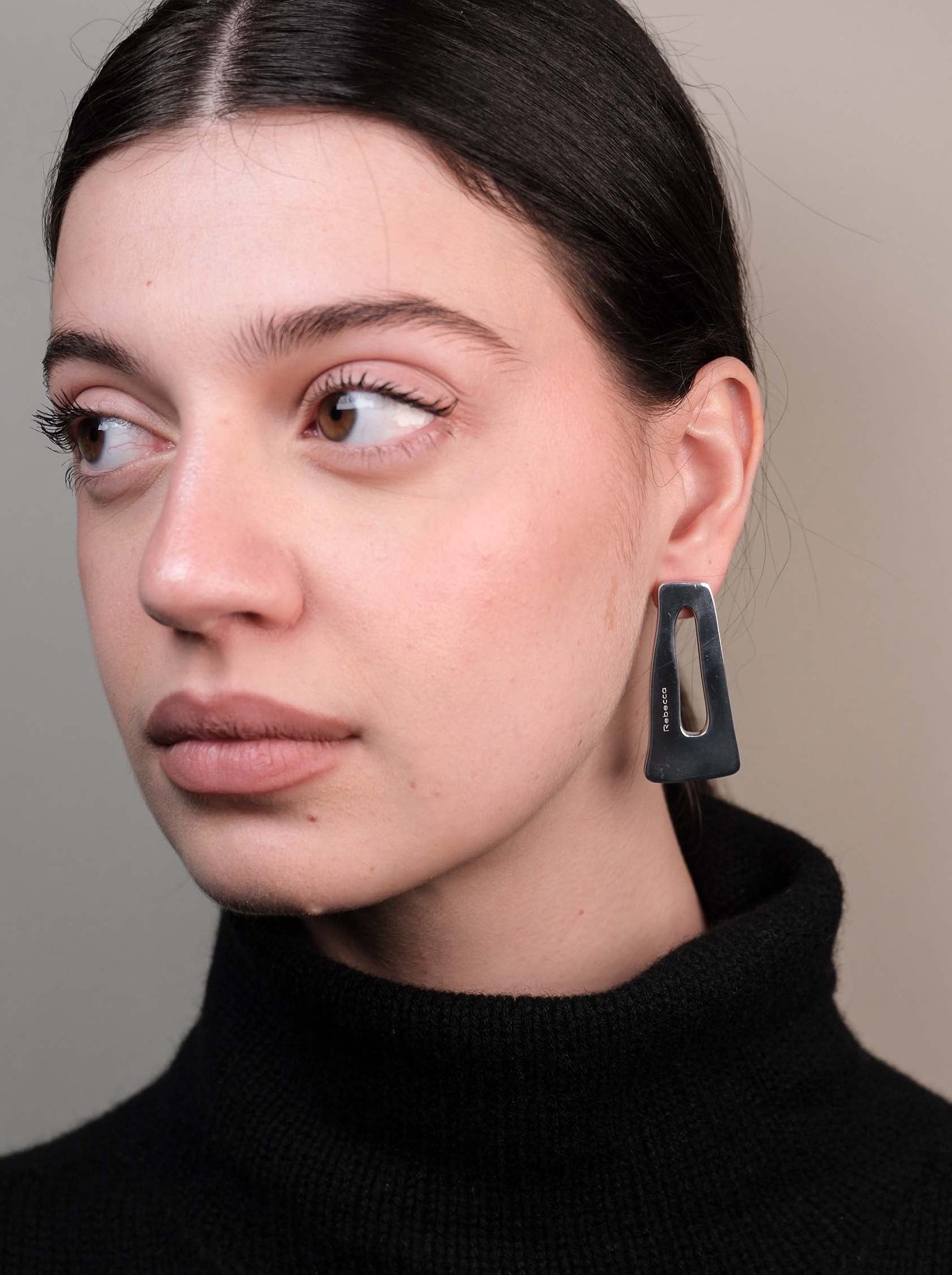 Orecchini triangolo irregolare grande