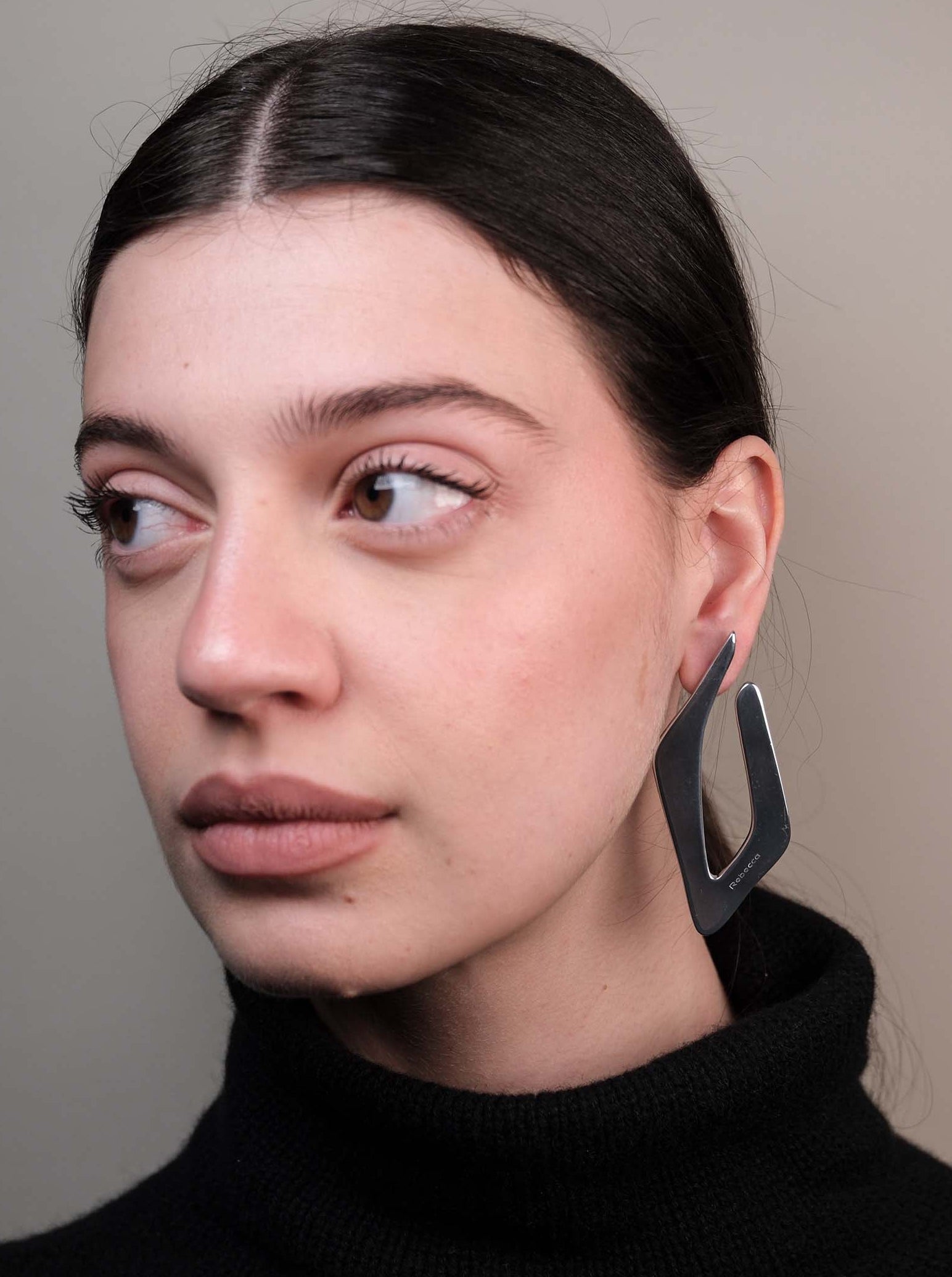 Orecchini rombo irregolare grande