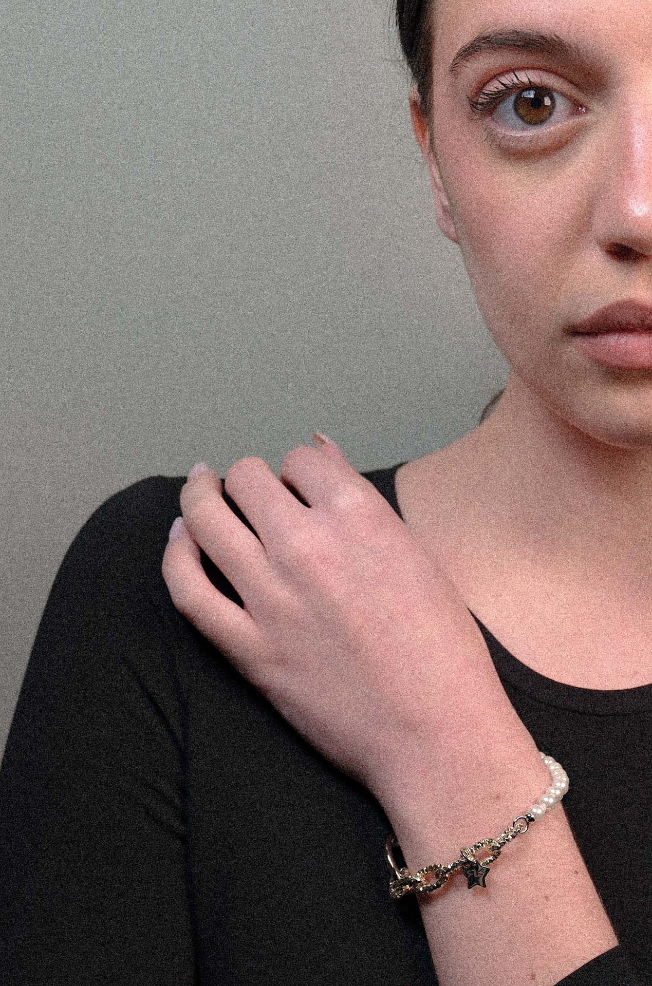 Bracciale maglia mix perle